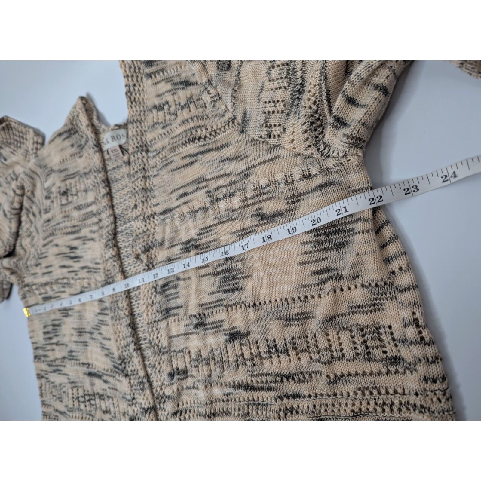 Vintage Knox Rose Womens Open Front Cardigan Long Sleeve Open Knit Sweater Crochet 2XL Size XXL / US 16-18 / IT 52-54 - 5 Thumbnail