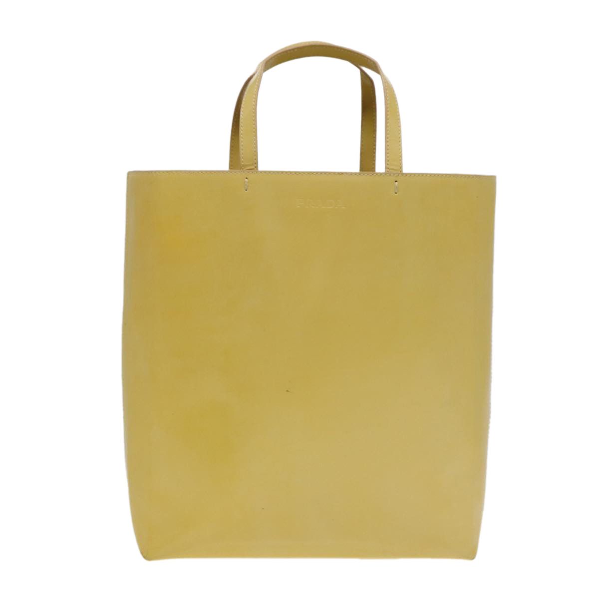 Prada Yellow Leather Handbag (Pre-Owned) Size ONE SIZE - 1 Thumbnail