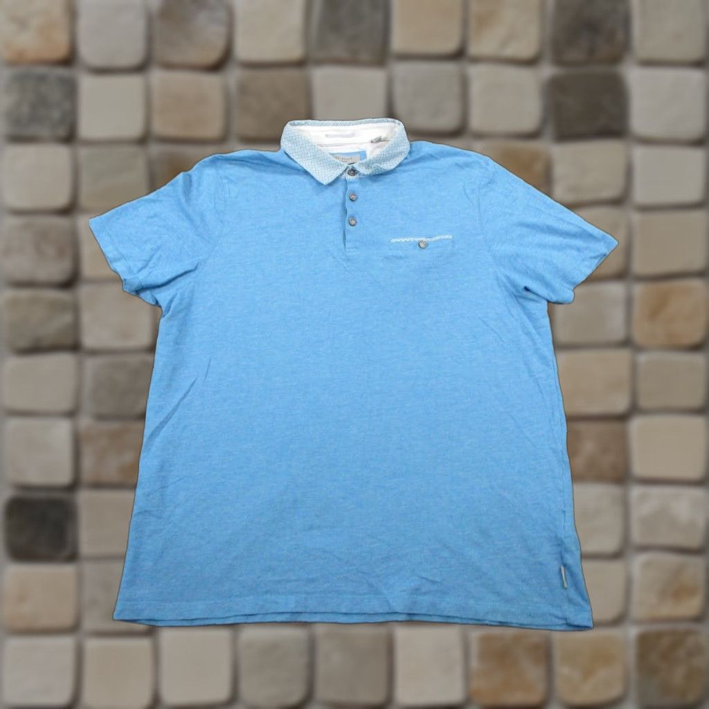 Ted Baker Ted Baker Polo Shirt Mens 6 Xxl Blue Cotton Golf Size US XXL / EU 58 / 5 - 1 Thumbnail