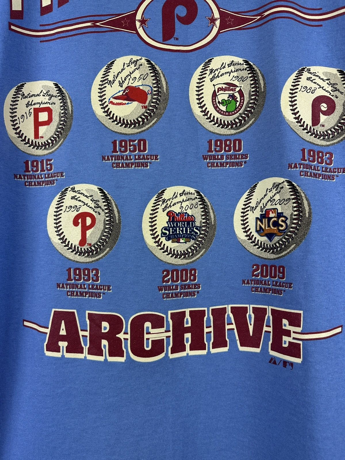 Majestic NWT🏷️ Philadelphia Phillies MLB Archive T-Shirt Cooperstown Size US M / EU 48-50 / 2 - 5 Thumbnail