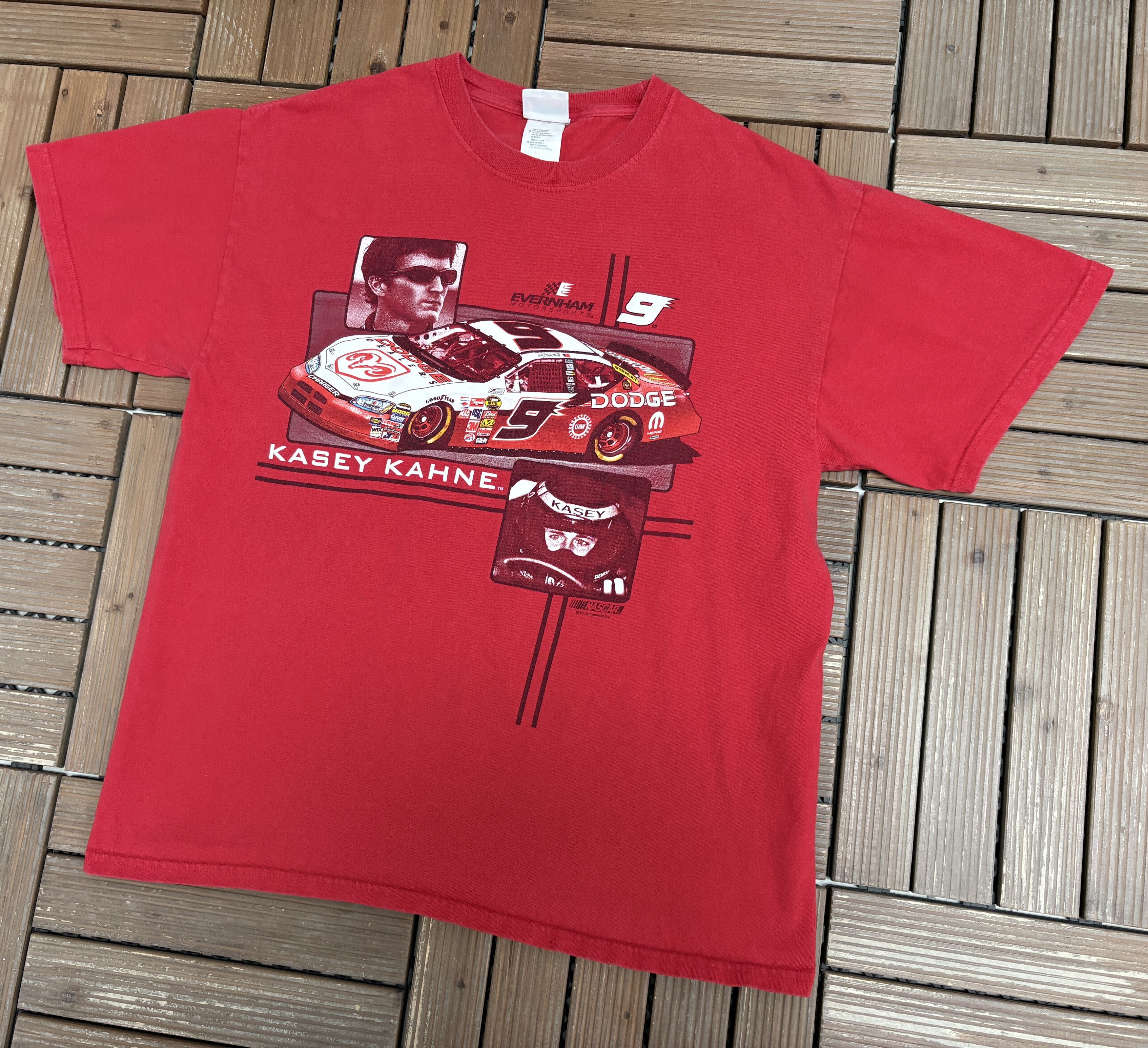 Vintage Kasey Kahne NASCAR Racing Vintage Red T-Shirt Tee Size US L / EU 52-54 / 3 - 3 Thumbnail