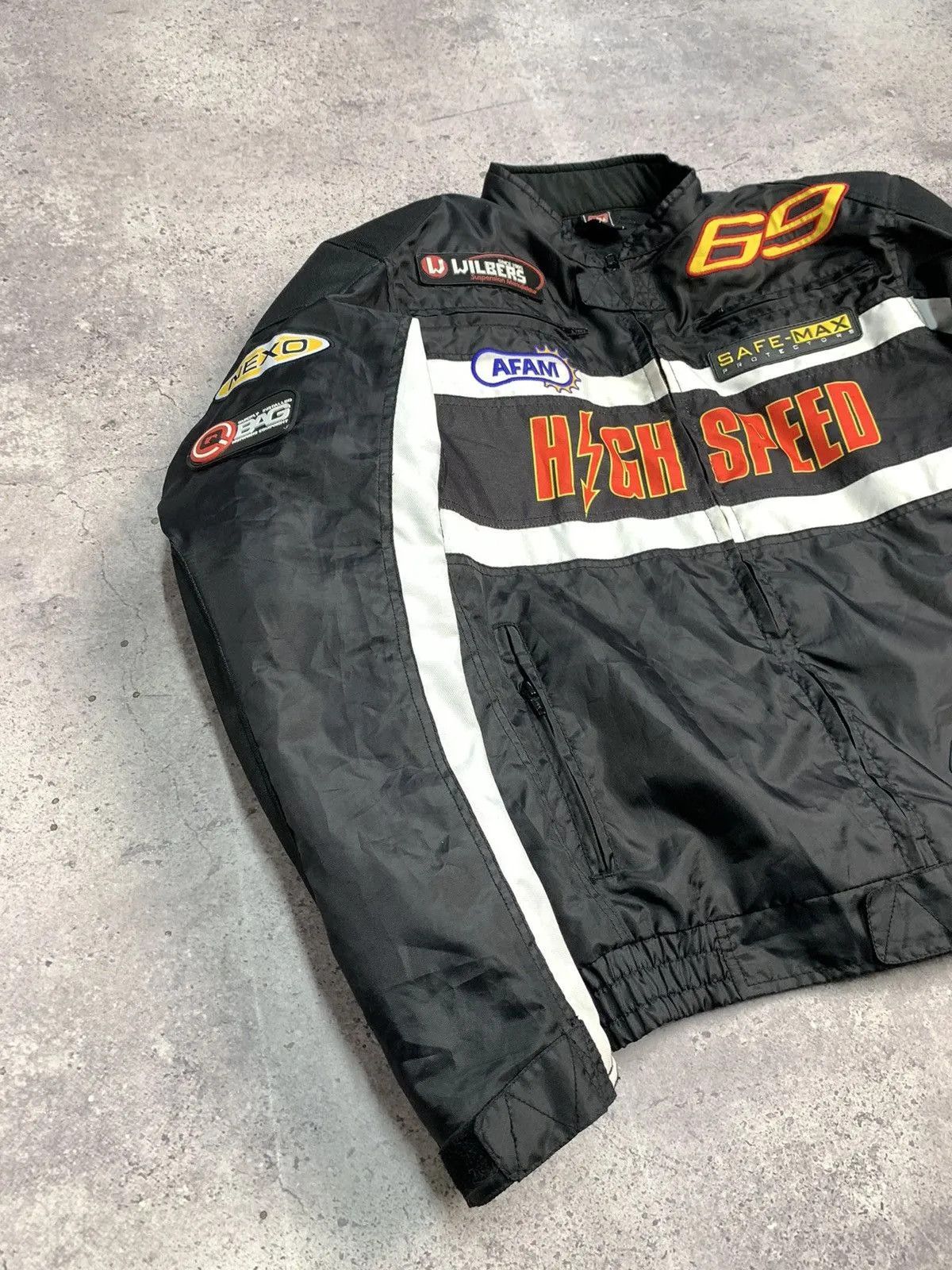 Japanese Brand × Vintage Vintage Leather jacket Hight Speed bomber nylon nascar Size US XL / EU 56 / 4 - 6 Thumbnail