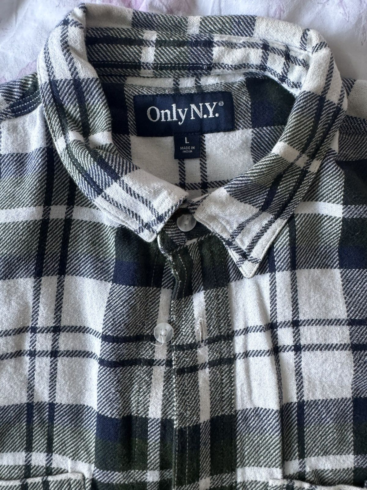 Only NY Oversized Pocket Plaid Shirt Size US L / EU 52-54 / 3 - 3 Thumbnail