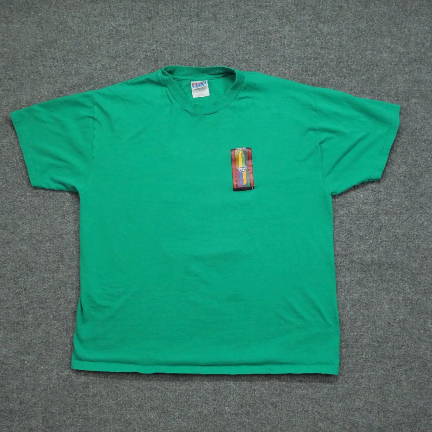 Vintage VINTAGE Spring Air T Shirt Mens XL Green Cotton Graphic Print 90s Mens Size US XL / EU 56 / 4 - 2 Thumbnail