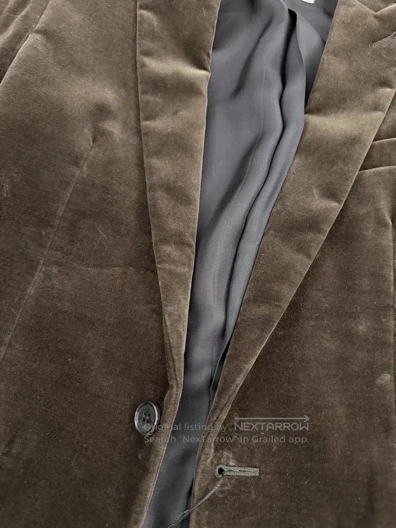 Saint Laurent Paris Saint Laurent Paris Velvet Brown and Olive Green Blazer Size XS / US 0-2 / IT 36-38 - 6 Thumbnail
