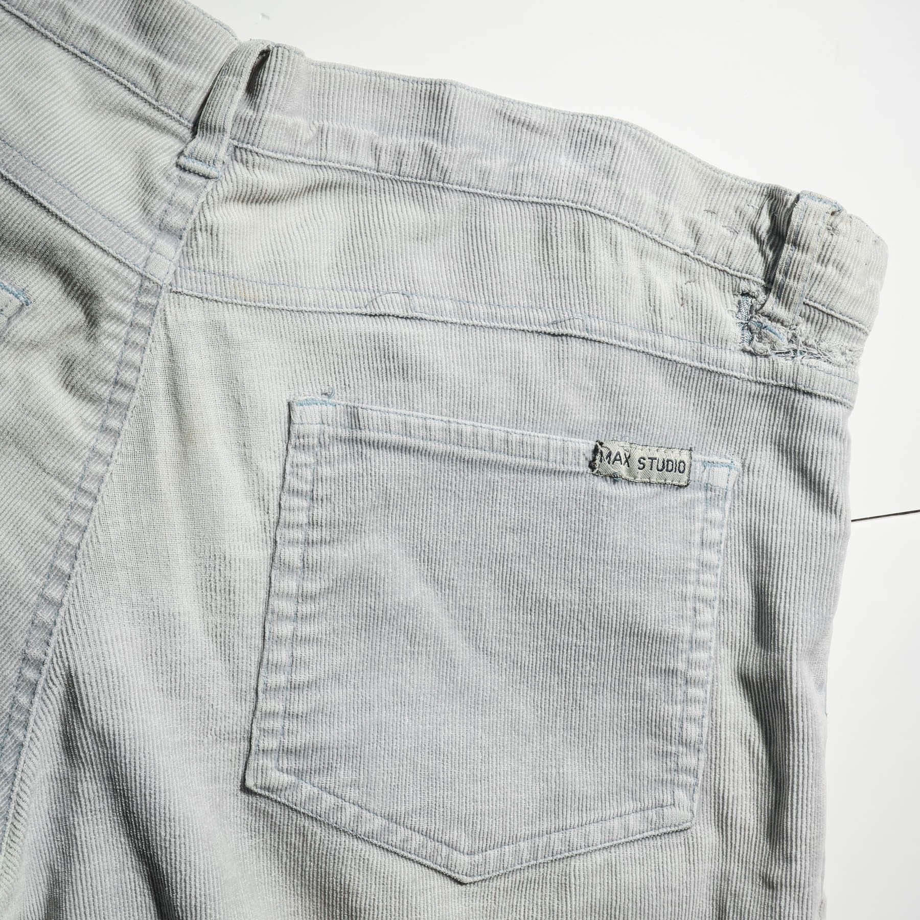 Vintage VTG Max Studio Distressed Boot Cut Flare Corduroy Jeans Size 32" / US 10 / IT 46 - 9 Thumbnail