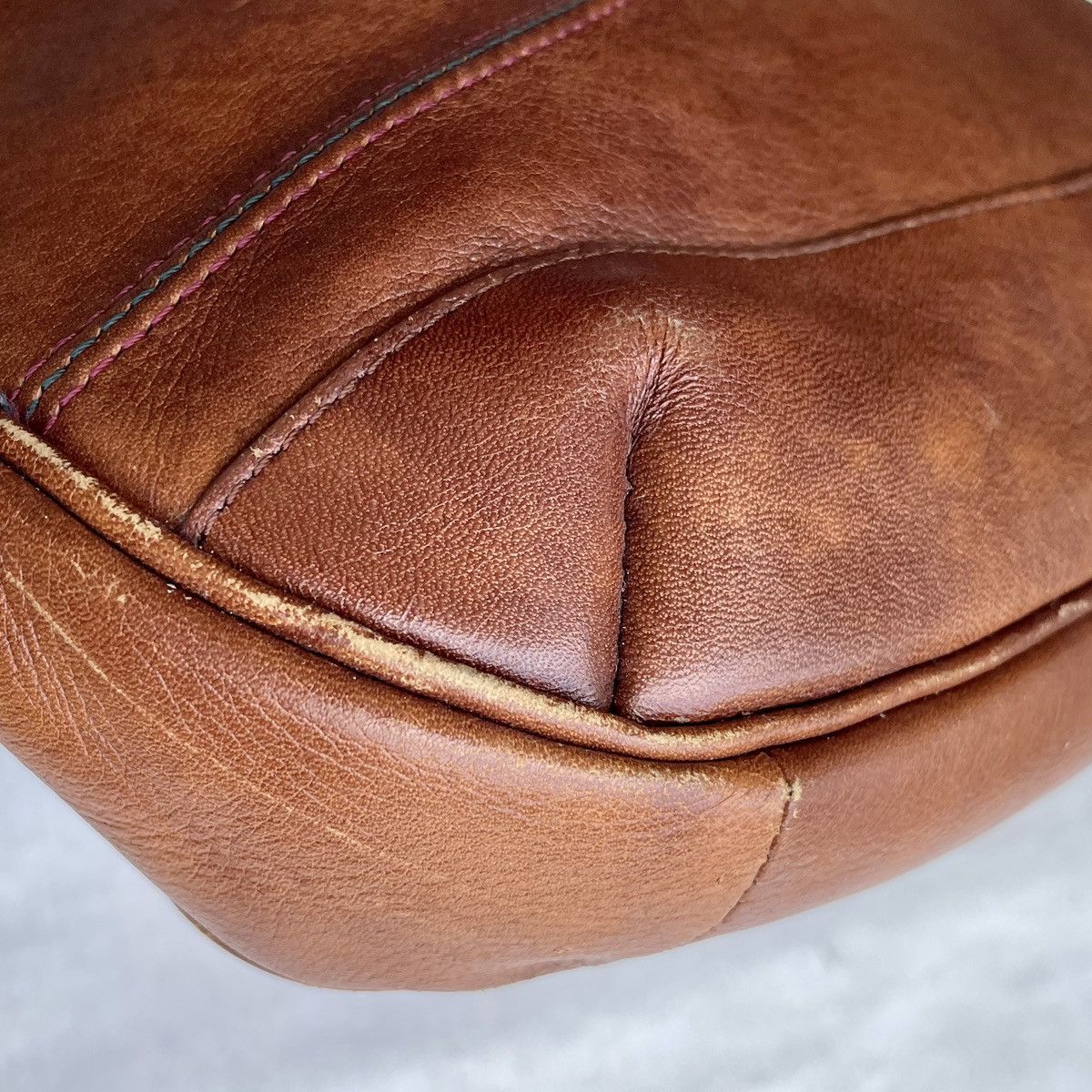Japanese Brand × Leather Vintage Japan Leather Bag Size ONE SIZE - 8 Thumbnail