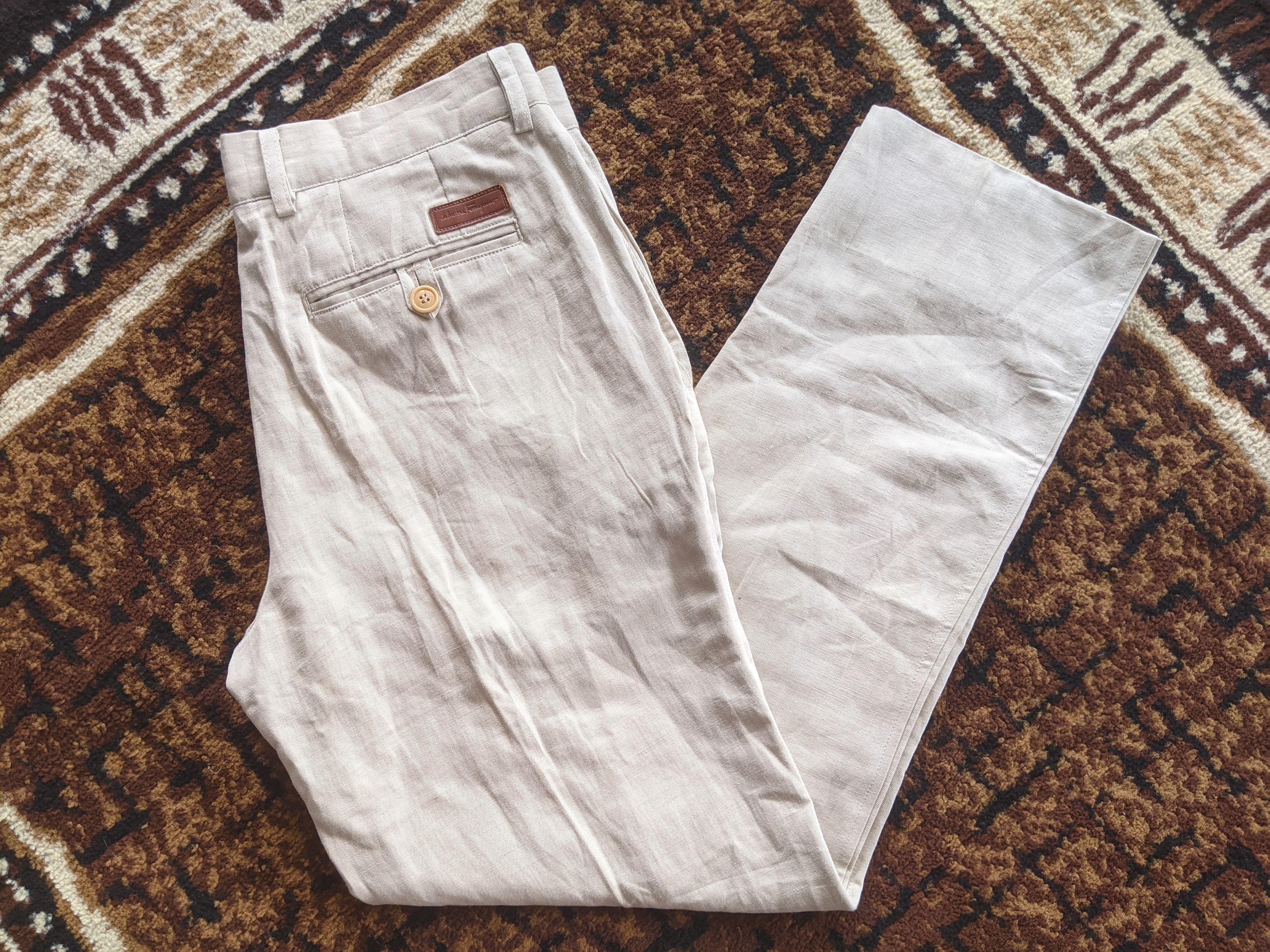 Salvatore Ferragamo Salvatore Ferragamo Linen Pants Size US 34 / EU 50 - 1 Thumbnail