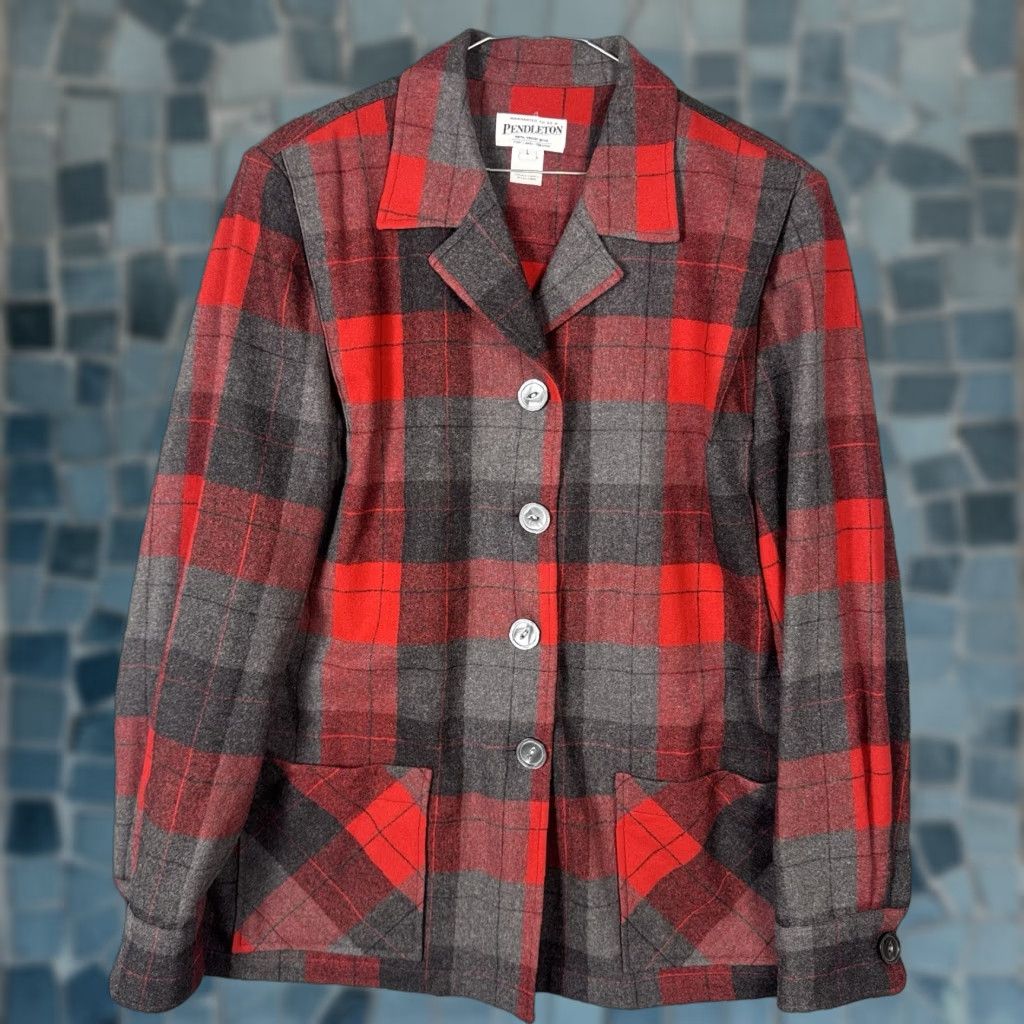 Pendleton VINTAGE Pendleton 49er Jacket Womens L Board Shirt Wool Limited Edition Jacket Size L / US 10 / IT 46 - 1 Thumbnail