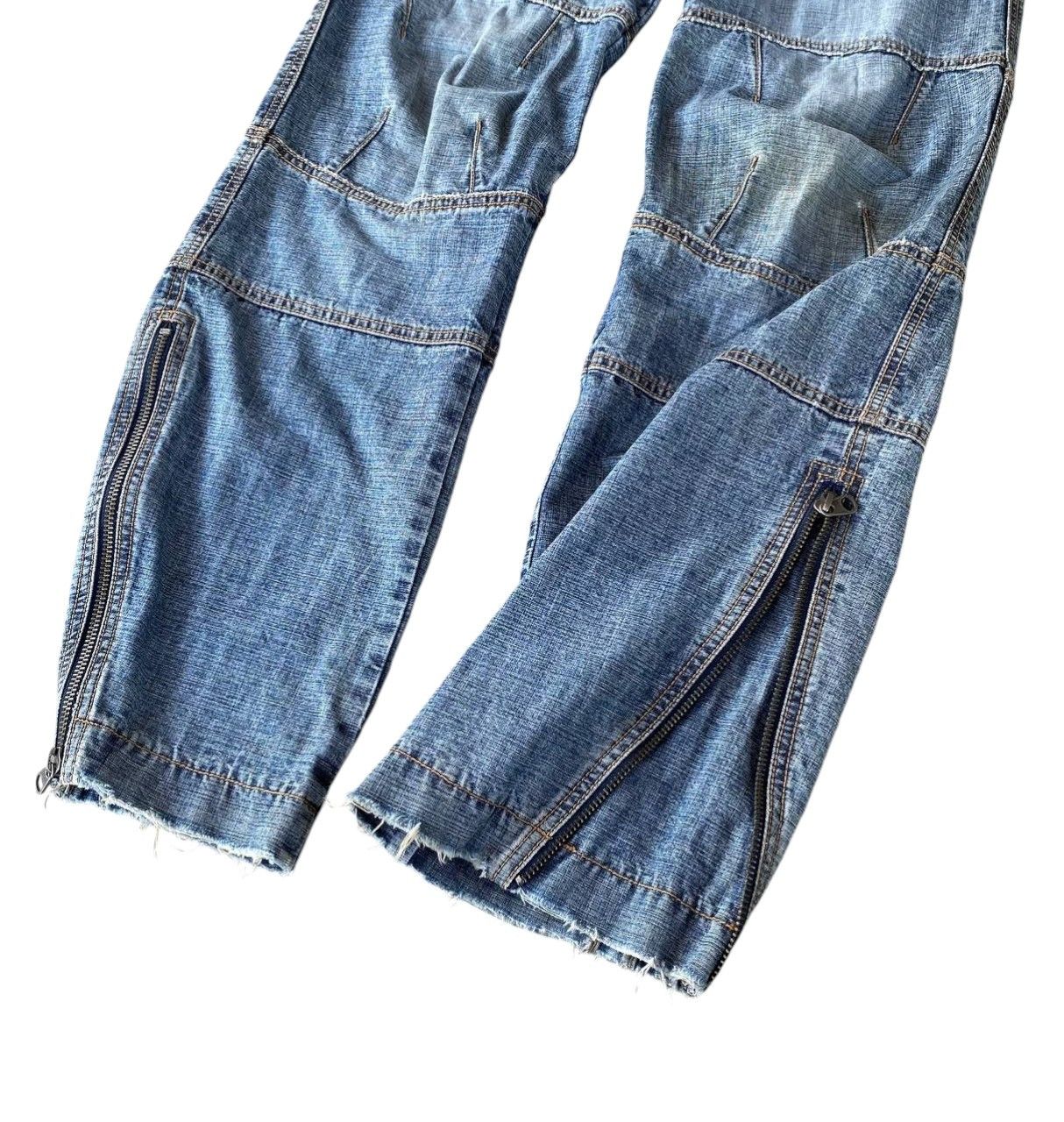 Japanese Brand JAPANESE BUONA GIORNATA DISTRESSED BIKER JEAN ZIPPER ANKLE Size US 30 / EU 46 - 5 Thumbnail