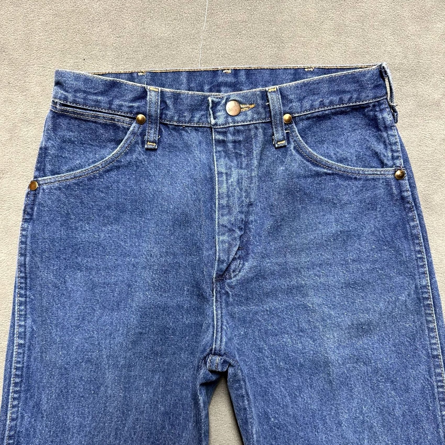 Wrangler Vintage Wrangler Jeans Men 29x34 (28x33) Blue Cowboy Cut Western - Used Condition Size US 29 - 5 Thumbnail