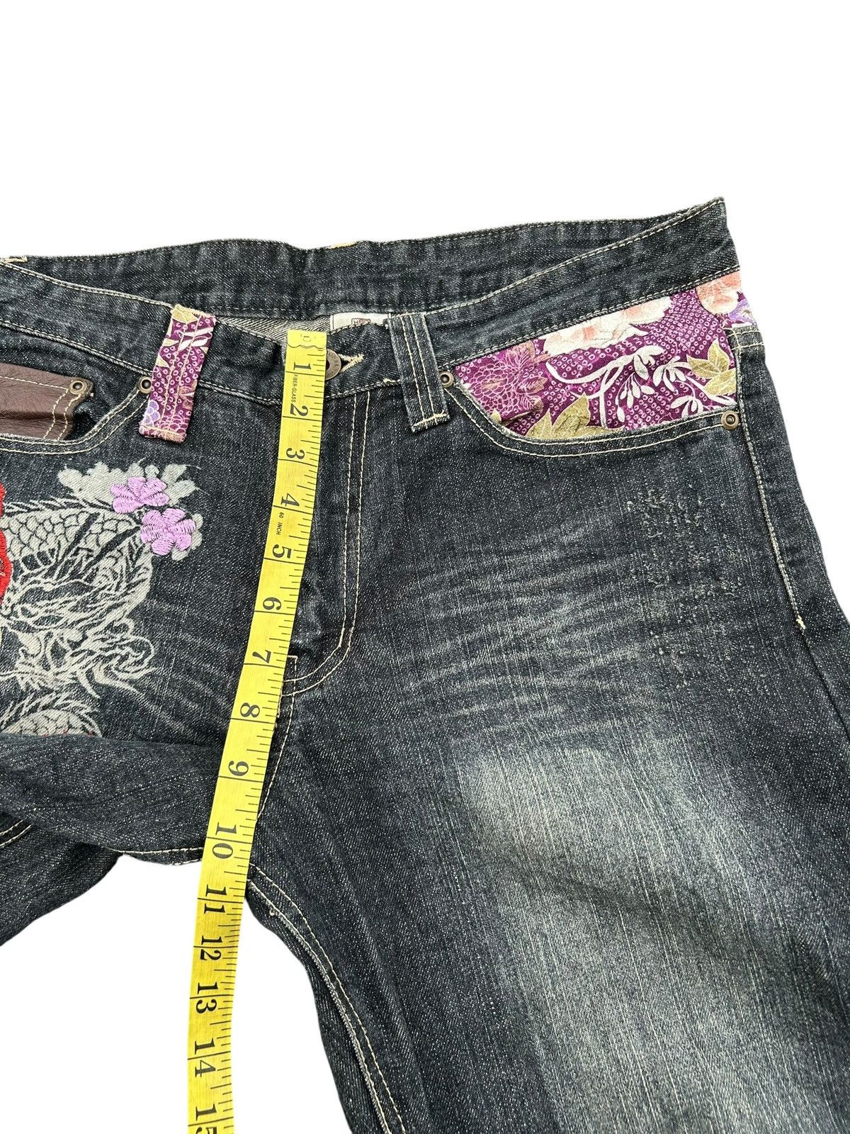 Japanese Brand × Kapital × Vintage Karakuri Tamashii Inspired Japanese GUMU Denim Jeans Rare ☠️ Size US 34 / EU 50 - 16 Thumbnail