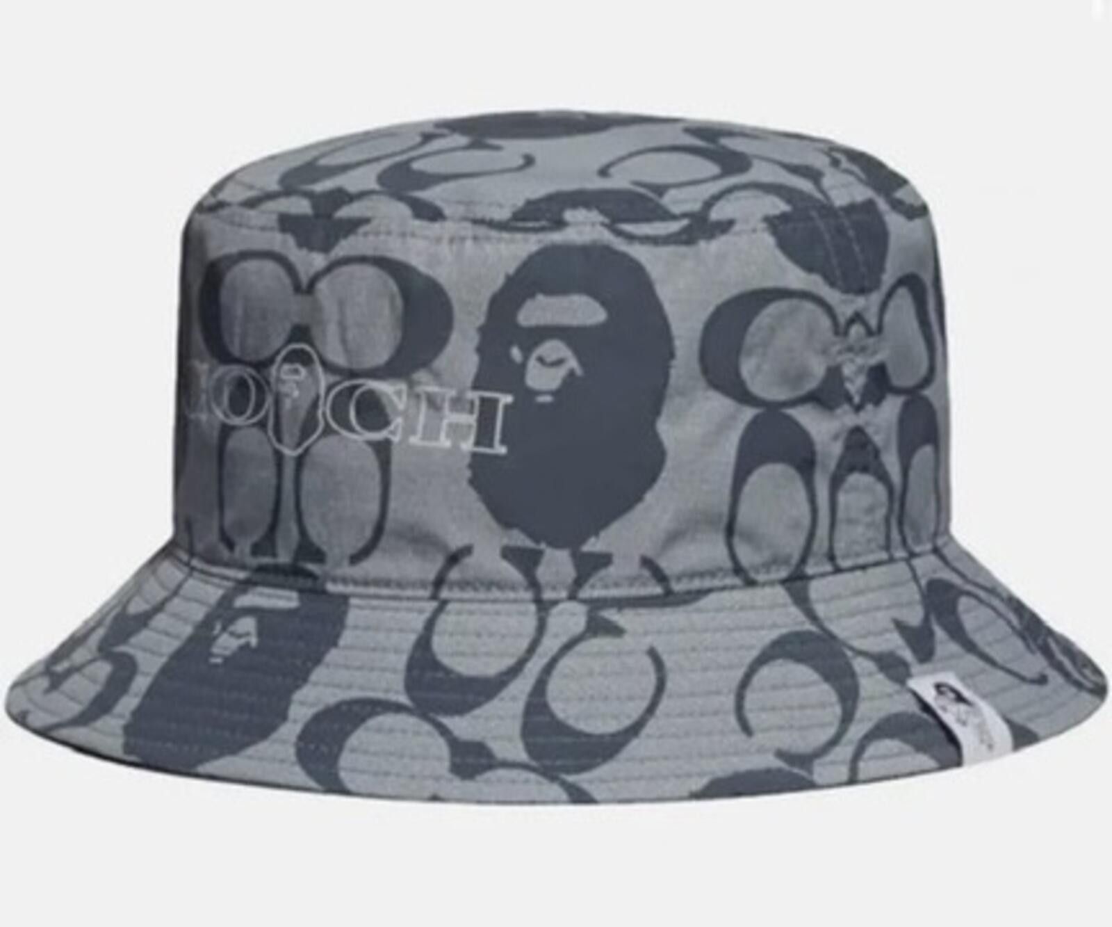 Coach BAPE x Coach Bucket Hat Navy / Gray StockX Certified M Large Size ONE SIZE - 3 Thumbnail