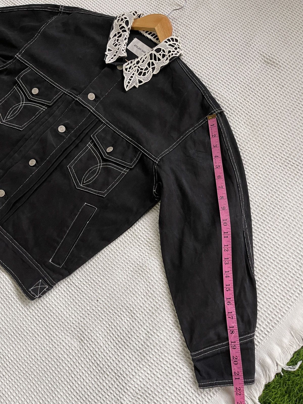 Japanese Brand Rare🔥Designer Atelier Sab Trucker Denim Jacket Size US L / EU 52-54 / 3 - 21 Thumbnail