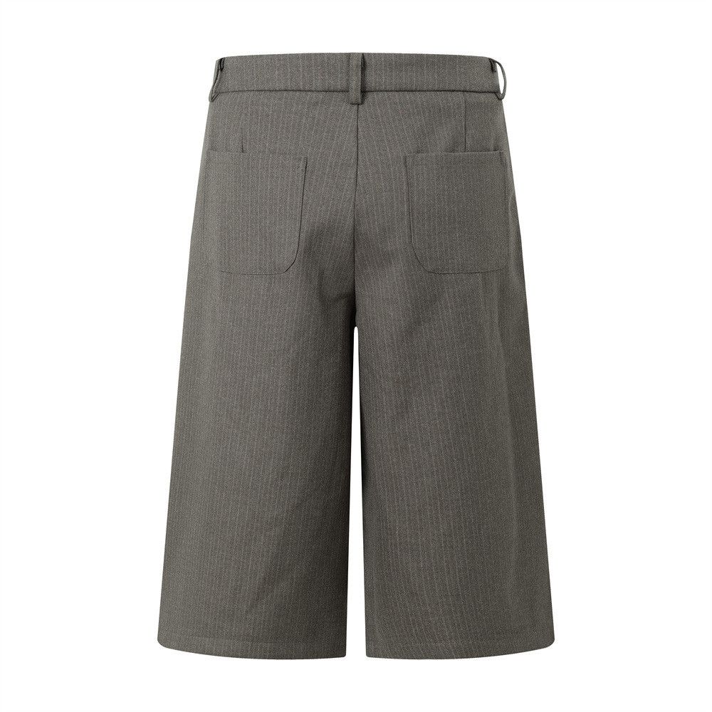 Japanese Brand Men's Vibe Streetwear Loose-Fit Wide-Leg Striped Shorts Size US 32 / EU 48 - 2 Thumbnail