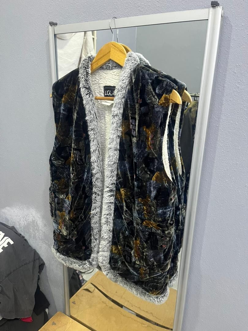 Japanese Brand Boncho Japanese Velvet Fleece Lined Vest Size US M / EU 48-50 / 2 - 2 Thumbnail