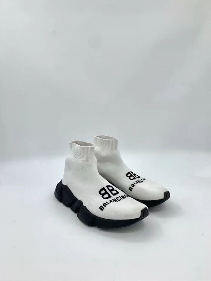 Balenciaga Balenciaga logo monogrammed intarsia black and white color- Size US 5 / EU 37 - 2 Thumbnail