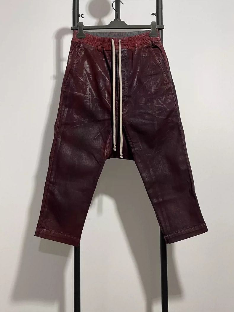 Rick Owens Rick Owens Coated Waxed Cropped Pants Size US 36 / EU 52 - 1 Thumbnail