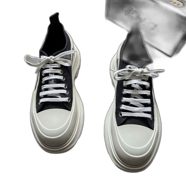 Alexander McQueen Alexander McQueen Black White Sneakers Size 42.5 Size US 9.5 / EU 42-43 - 1 Thumbnail