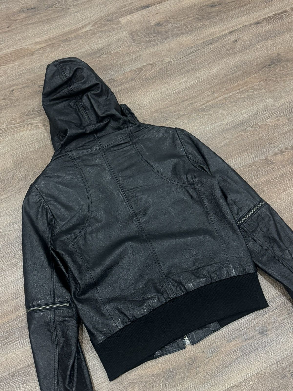 Danier Rare Danier Archive Studded Leather Biker Jacket with Hood Size XS / US 0-2 / IT 36-38 - 5 Thumbnail