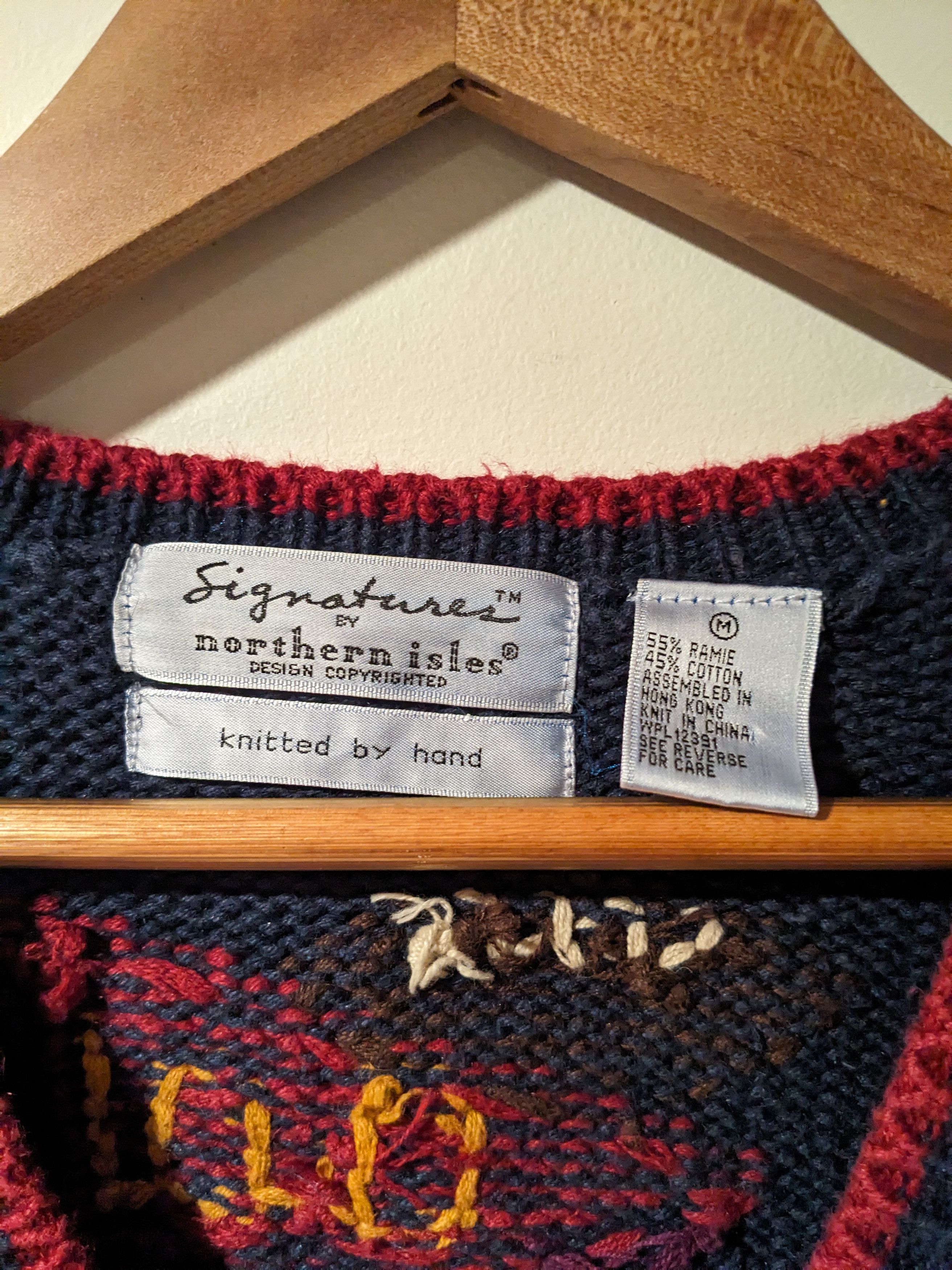 Vintage Vintage 90s Signature Northern Isles Knitted Hand Cardigan Size US M / EU 48-50 / 2 - 2 Thumbnail