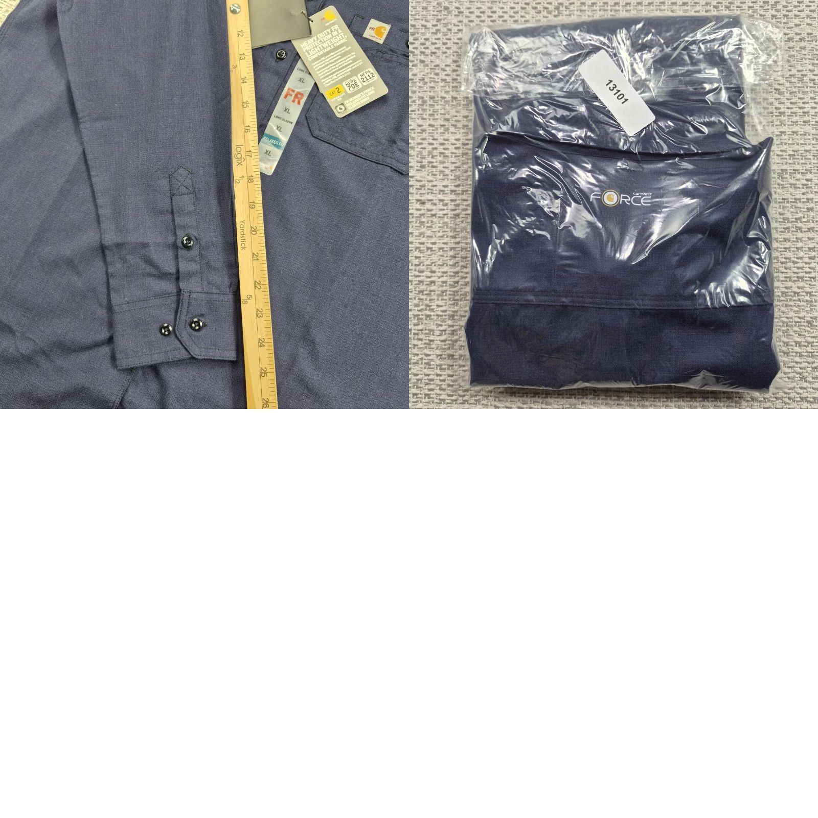 Carhartt Carhartt FR Force Button Up Shirt Womens XL Blue Flame Resistant Long Sleeve Size XL / US 12-14 / IT 48-50 - 10 Thumbnail