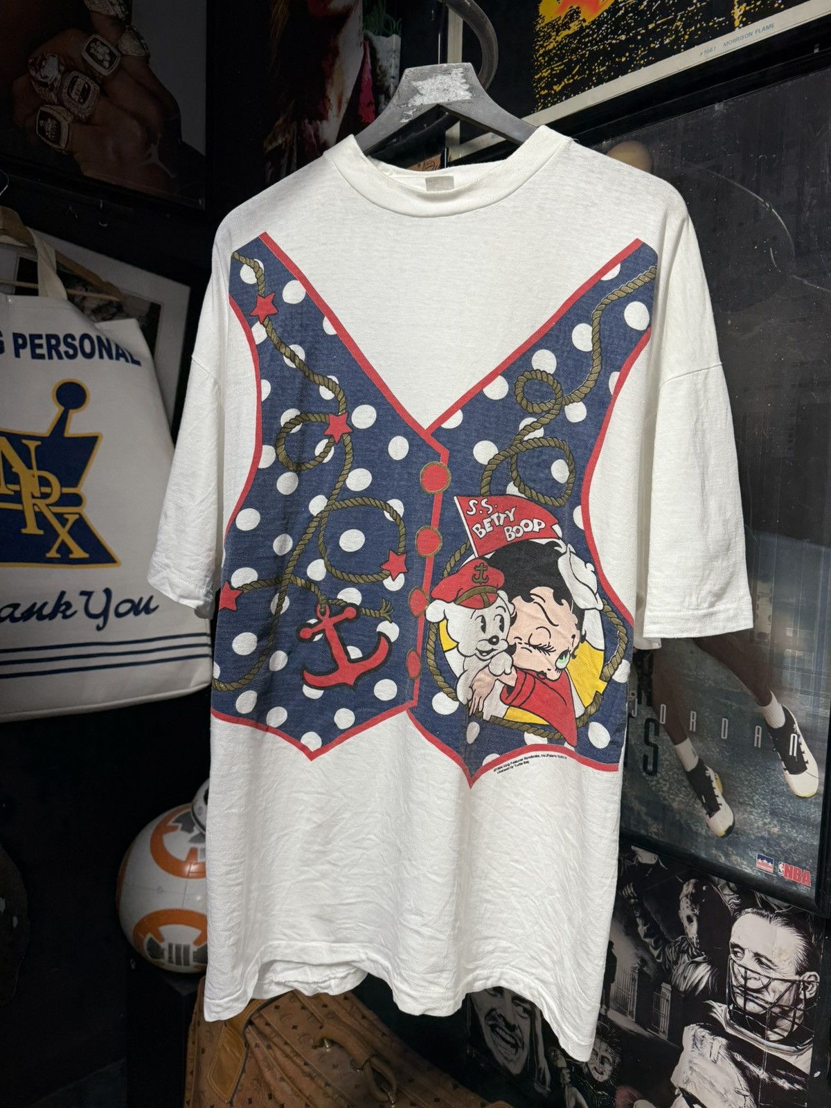 Vintage Vintage 90’s Betty Boop Sailor Tee Shirt 2XL Size US XXL / EU 58 / 5 - 1 Thumbnail
