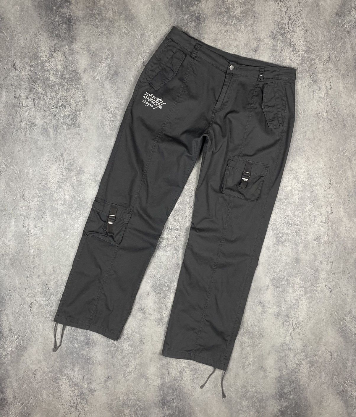 Ed Hardy Ed Hardy Urban Outfitters Y2K Style Grey Cargo Multi Pocket Size US 32 / EU 48 - 10 Thumbnail