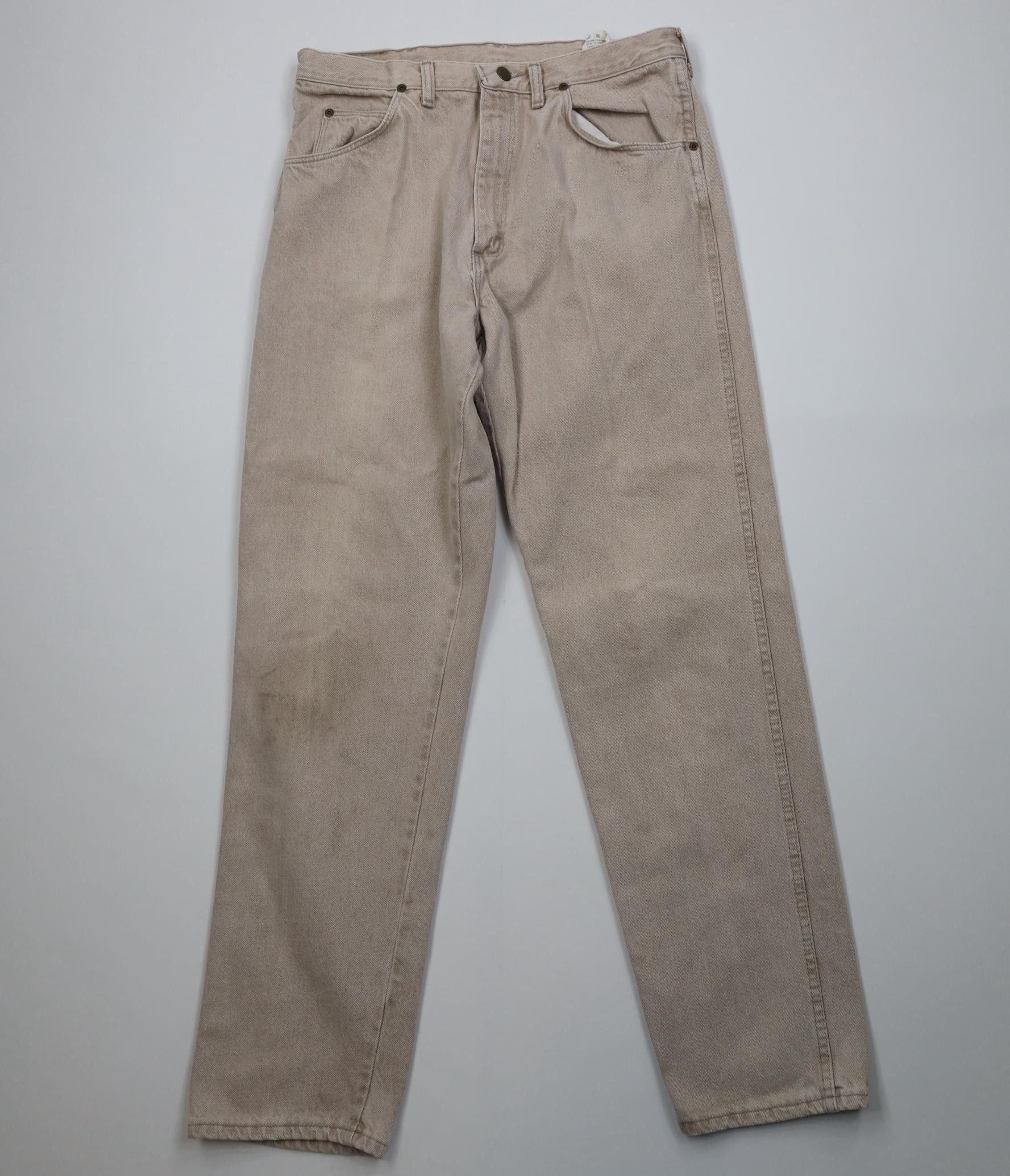 Wrangler Vintage 90s Wrangler Straight Leg Denim Jeans Beige USA Size US 32 / EU 48 - 1 Thumbnail