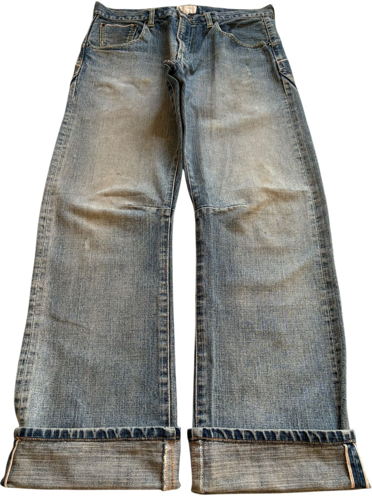 Japanese Brand Vintage Japanese Brand Selvedge Mud Wash Loose Jeans Size US 32 / EU 48 - 1 Thumbnail