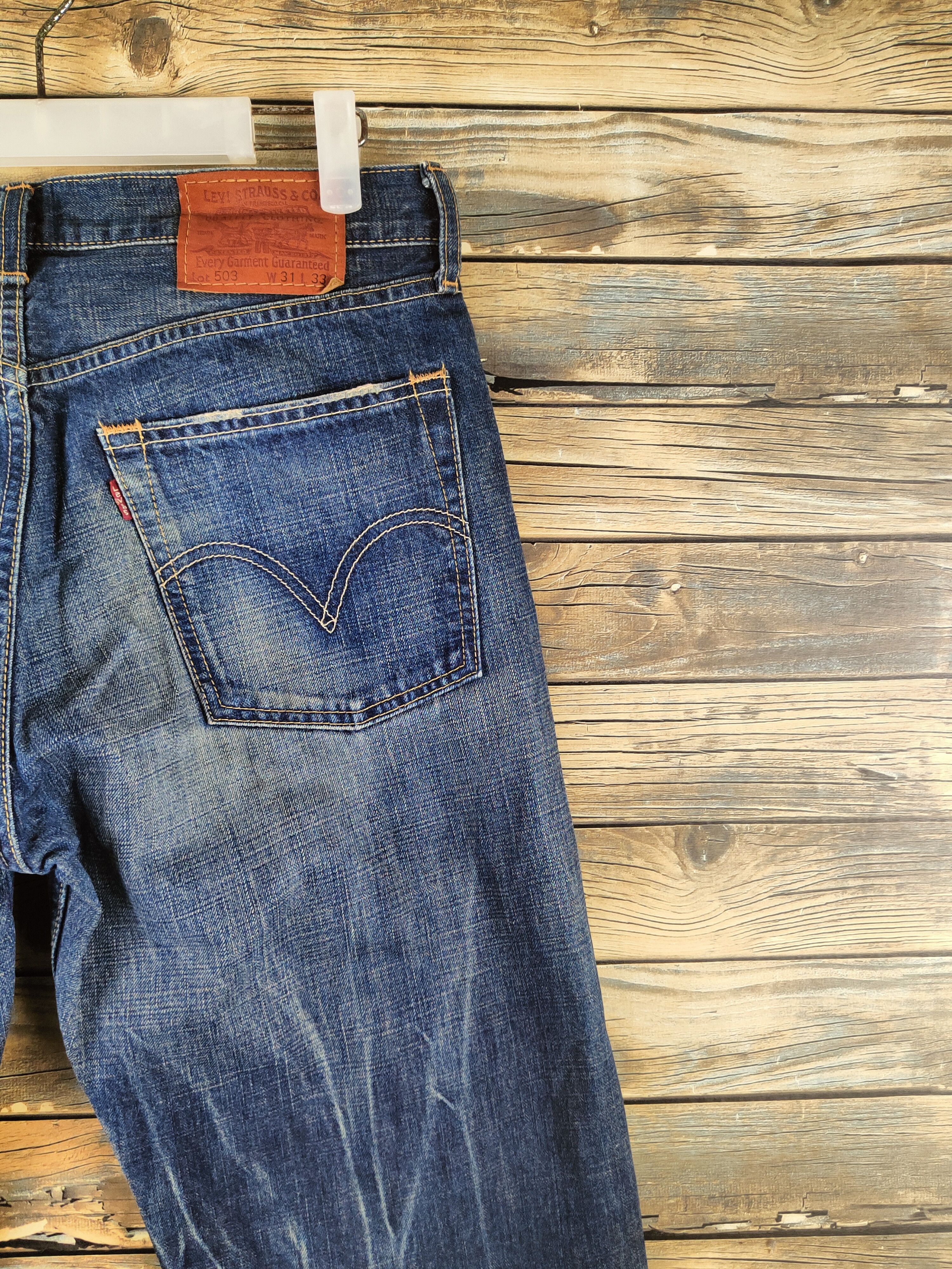 Levi's 503 Levi's Dark Blue Distressed Ripped Jeans #S2821 Size US 32 / EU 48 - 11 Thumbnail