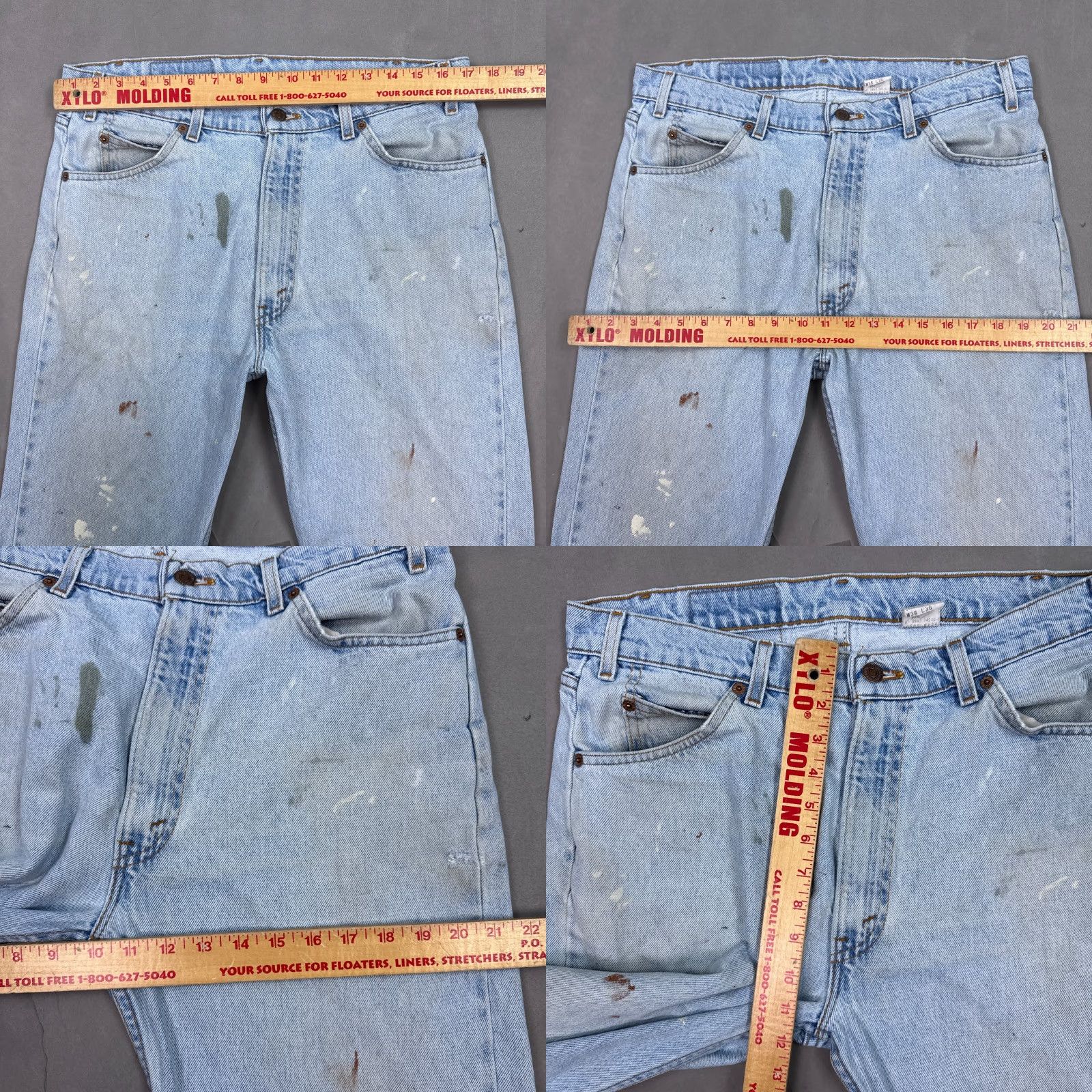 Levi's VINTAGE Levi's 505 Jeans Mens 34x29 Blue 90s Orange Tab Faded Distressed Regular 5-Pocket Denim Cotton Straight Beltless? No Size US 36 / EU 52 - 9 Thumbnail