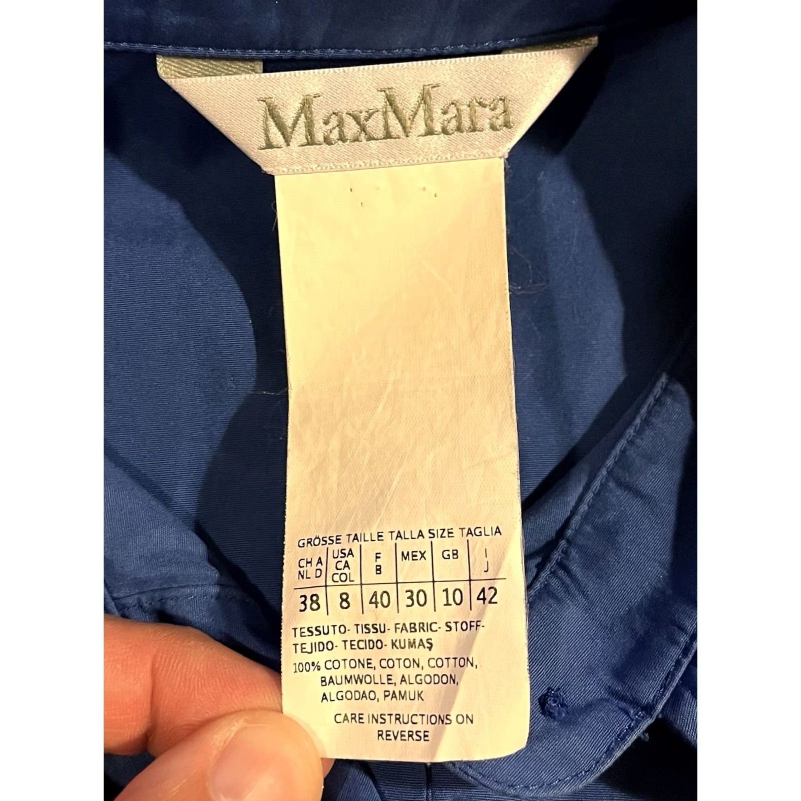 Max Mara Max Mara Blouse Dress Women’s 8 Blue Tunic A-Line Shirt Dress Casual Size M / US 6-8 / IT 42-44 - 5 Thumbnail