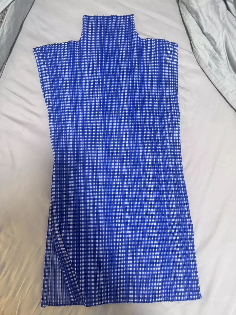 Issey Miyake Issey Miyake size:f Blue checkered top Size S / US 4 / IT 40 - 2 Thumbnail