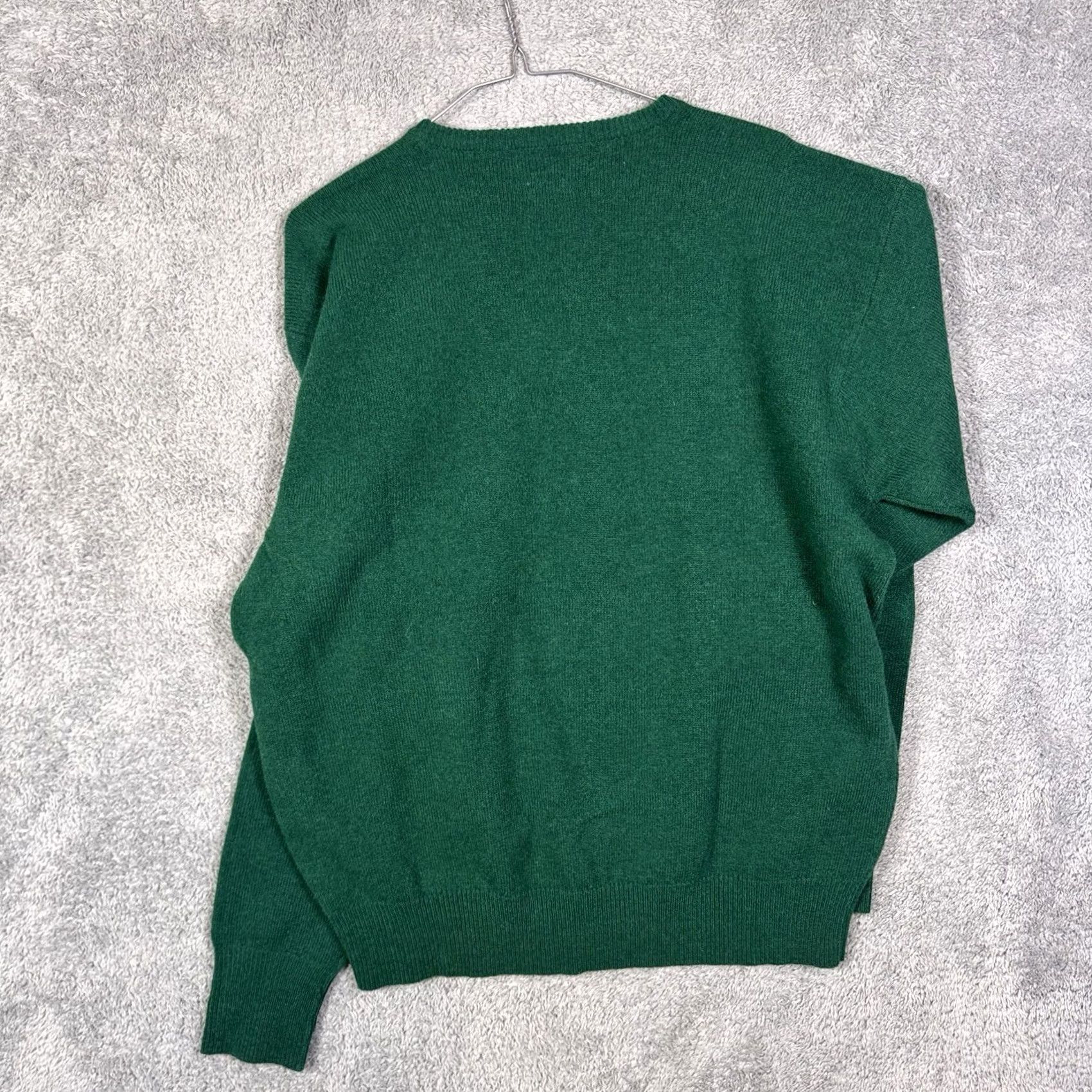 Polo Ralph Lauren VINTAGE Polo Ralph Lauren Sweater Mens XL Wool Lambswool V-Neck Green Pony 90s Pullover Knit Regular Logo 100% Authenticity Size US XL / EU 56 / 4 - 8 Thumbnail