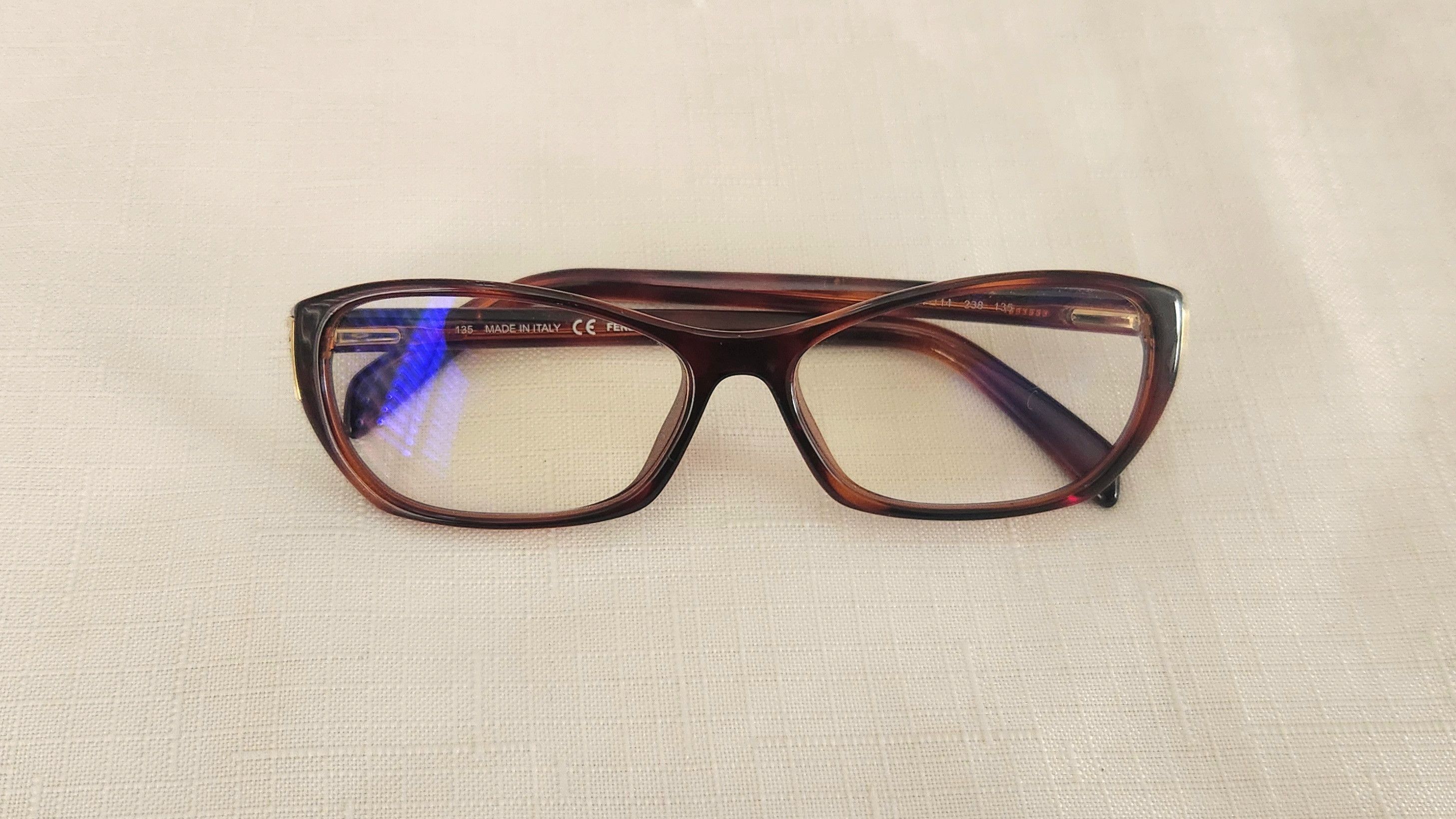 Designer × Fendi Fendi Eyeglasses Frame Model F977 Tortoise 54-14-135 Size ONE SIZE - 6 Thumbnail