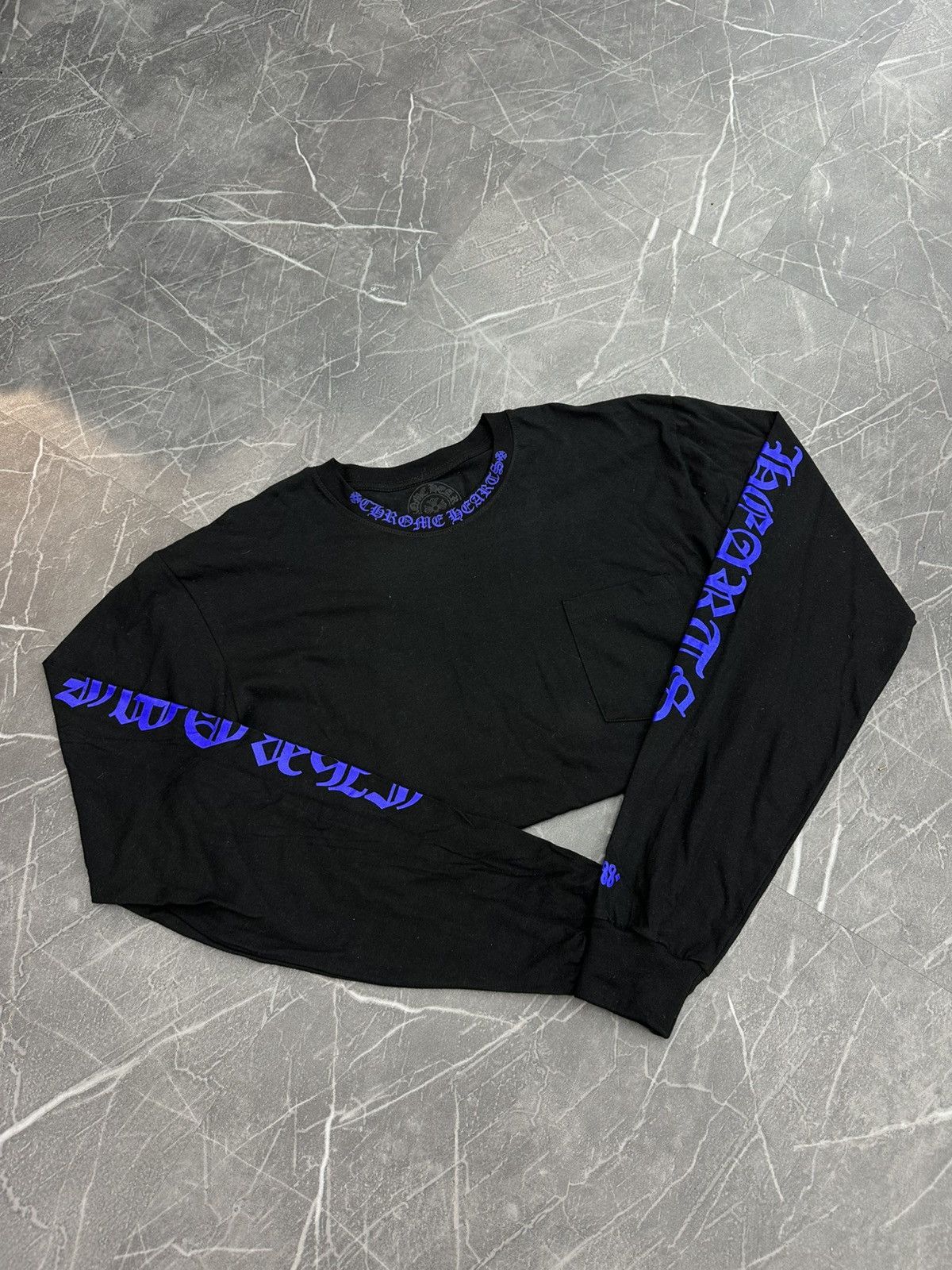 Chrome Hearts Chrome Hearts 1988 Neck Logo Long Sleeve Blue Size US XL / EU 56 / 4 - 1 Thumbnail