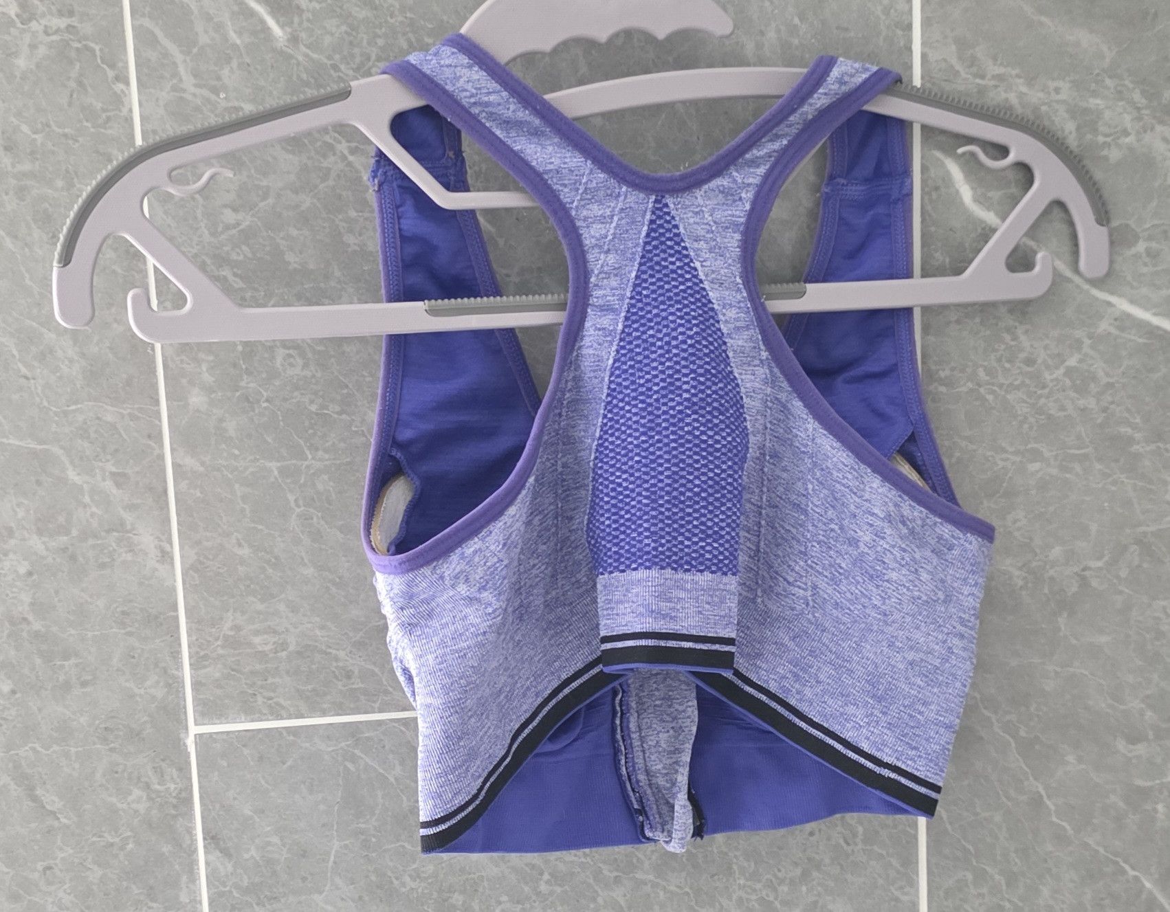 Other Fast Dry Zip Front Sports Bra Heather Blue Estimated Small Size ONE SIZE - 2 Thumbnail