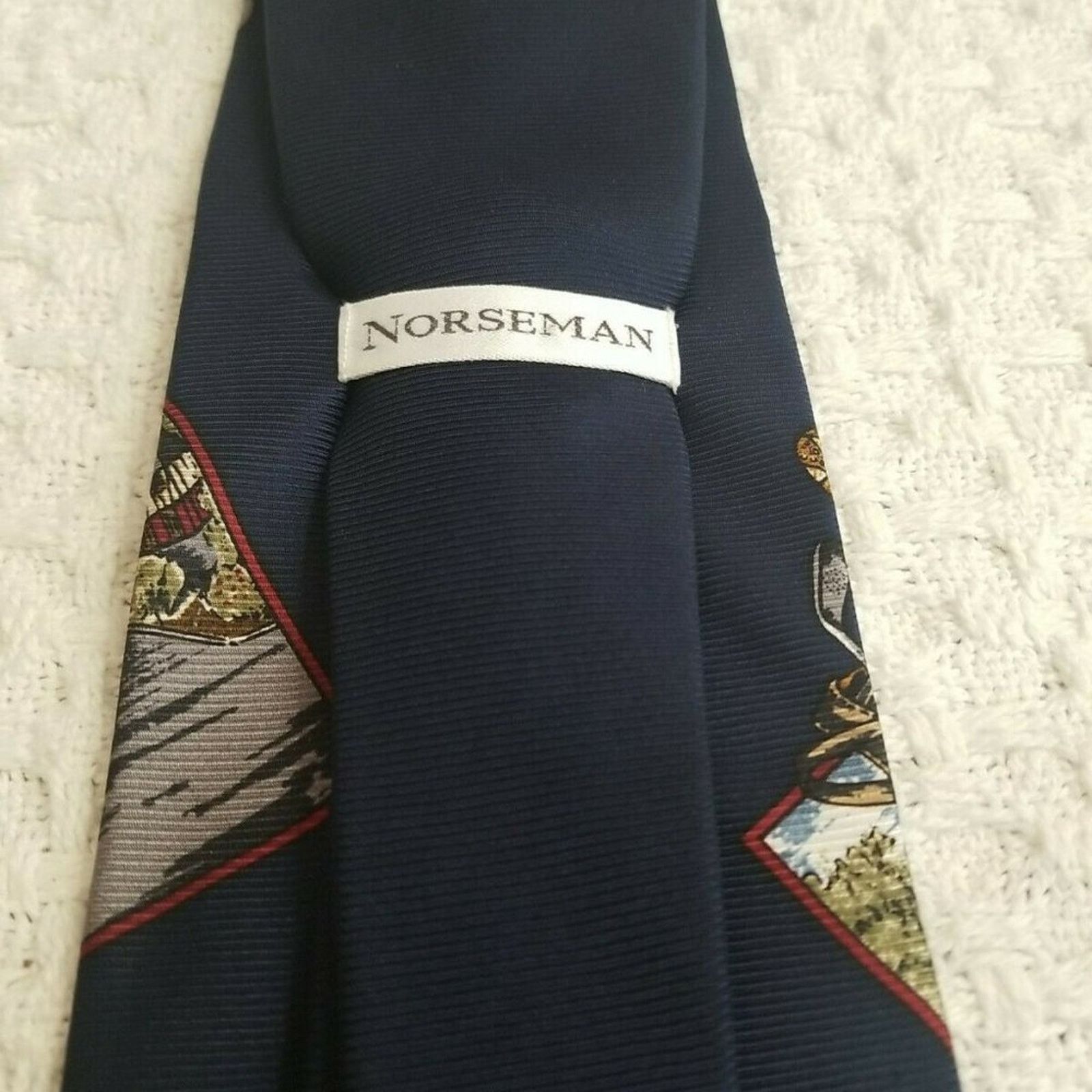 & Other Stories Norseman Men's Neck Tie Navy Blue Golf Bag Golf Clubs Size ONE SIZE - 5 Thumbnail