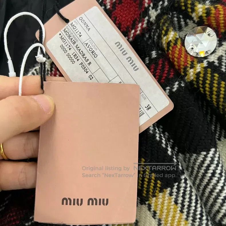 Miu Miu Miu Miu 38 Diamond plaid skirt Size 37" - 5 Thumbnail