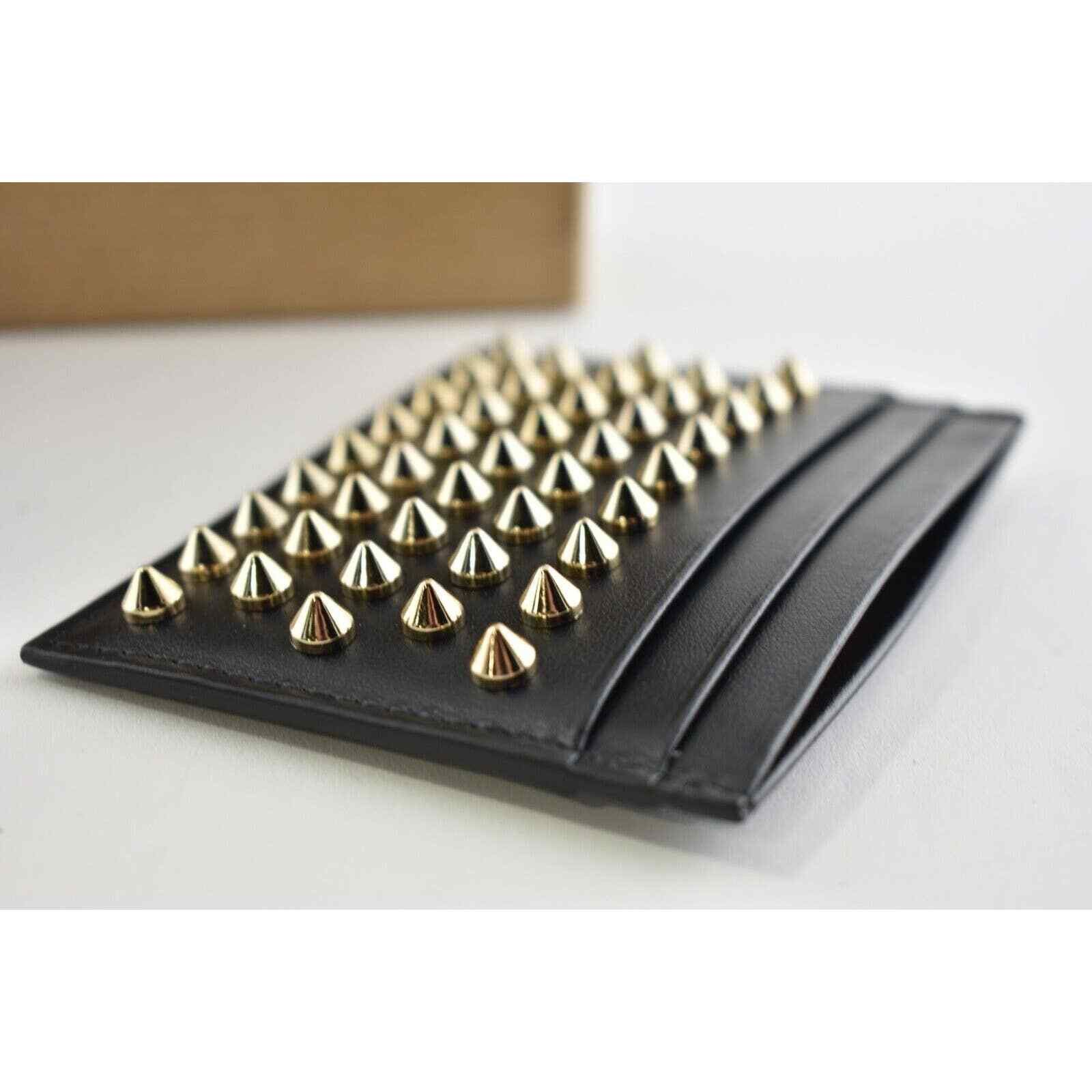 Christian Louboutin Christian Louboutin Gold Spike Credit Card Holder Wallet Size ONE SIZE - 4 Thumbnail