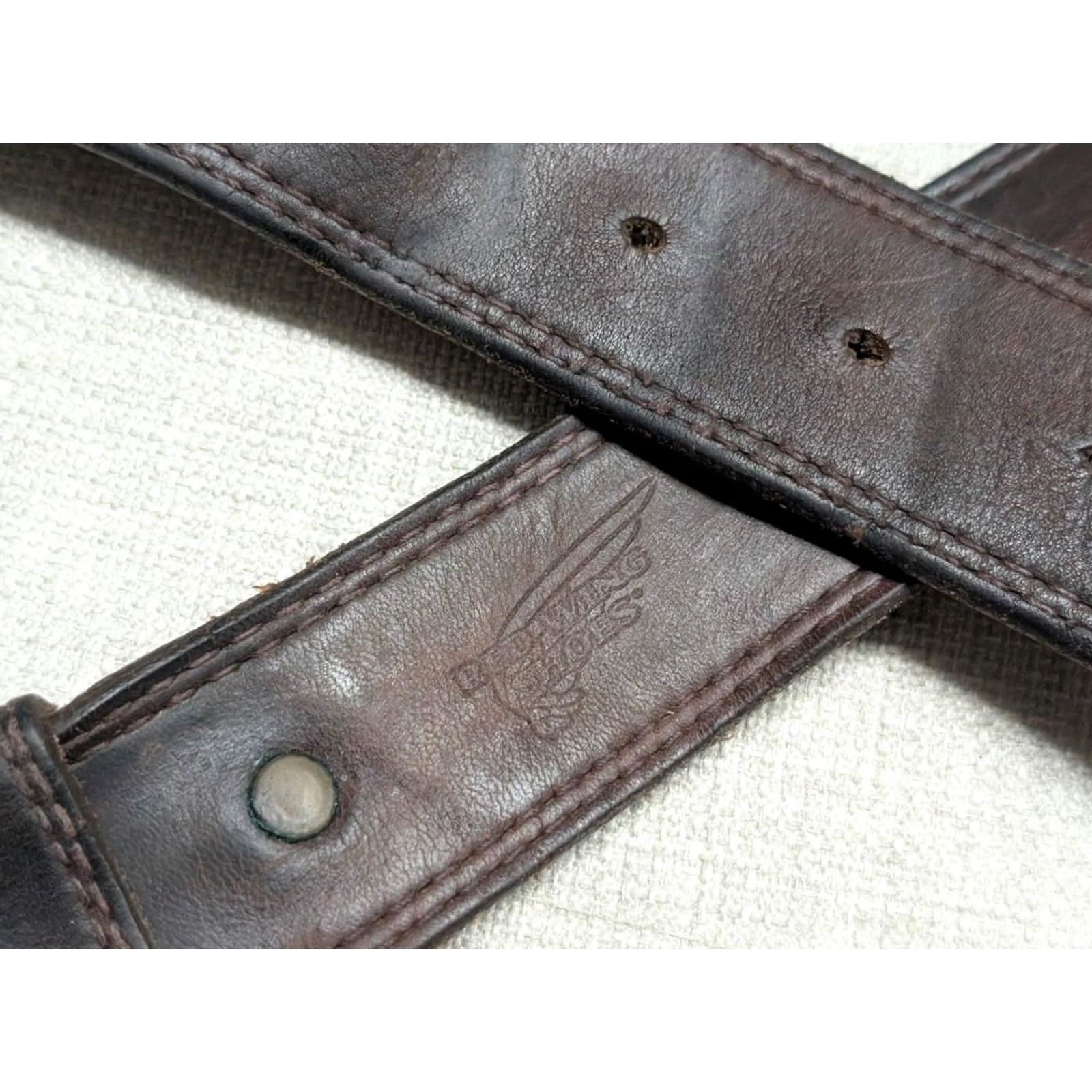 Vintage VINTAGE Red Wing Shoes belt Western 40 brown cowhide leather belt Mens Size 40 - 6 Thumbnail