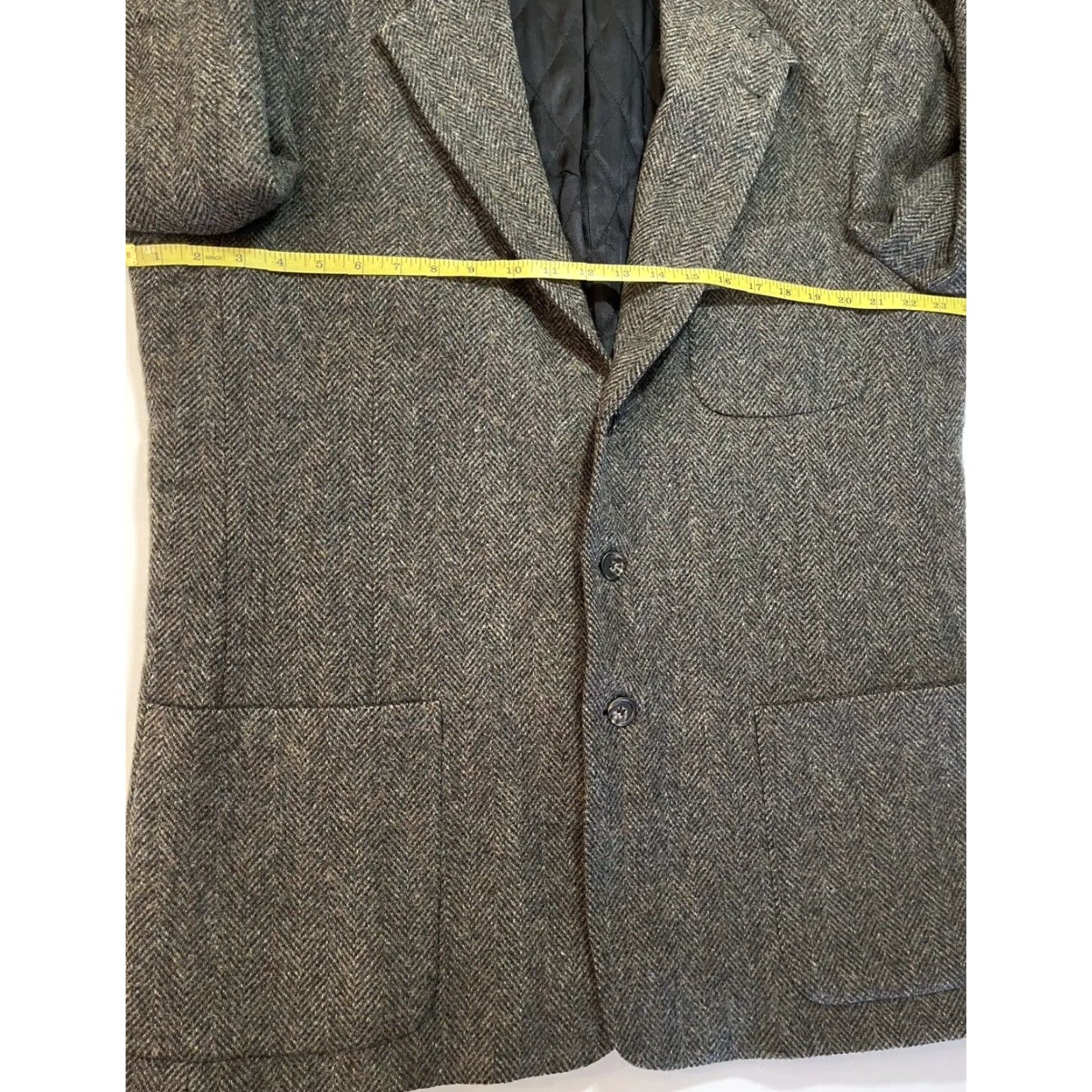 Vintage VINTAGE L.L. Bean Sport Coat Jacket Brown Tweed Wool 3-Button Notch Lapel Long Regular Men Size L USA Thinsulate 3M Quilted Lined Check Size US L / EU 52-54 / 3 - 6 Thumbnail