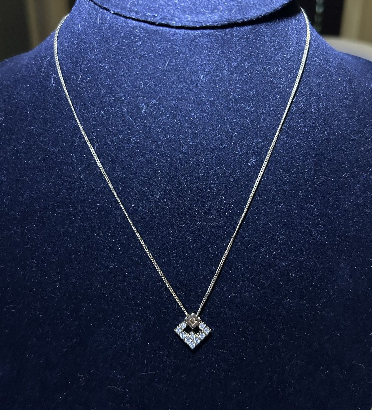 Givenchy Vintage Givenchy Crystal G Logo Pendant Gold Tone Necklace Size ONE SIZE - 3 Thumbnail