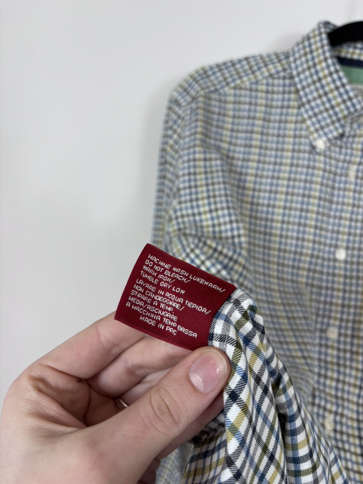 Boggi Boggi Milano BM39 Men’s Tattersall Check Button Up Shirt Size US L / EU 52-54 / 3 - 13 Thumbnail
