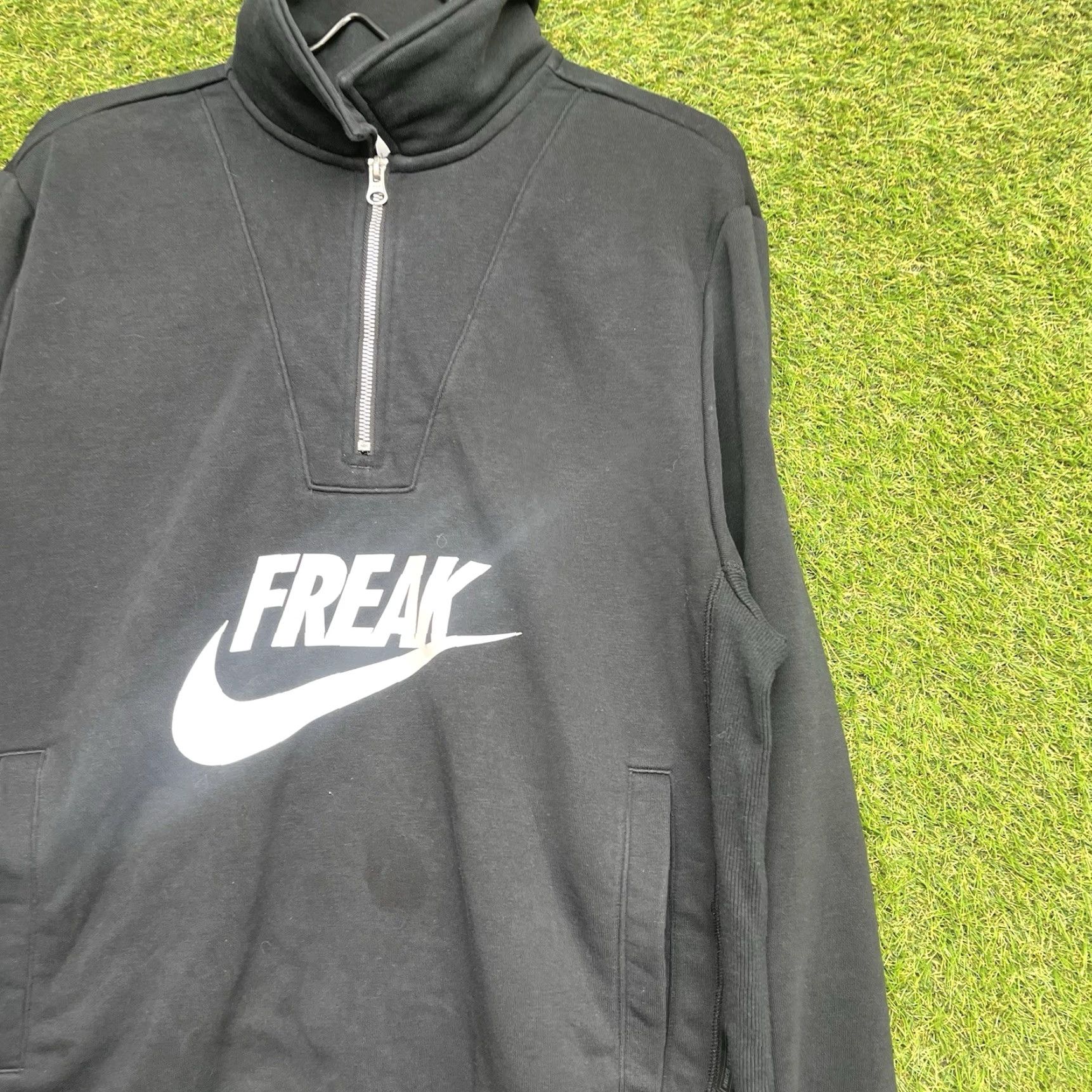 Nike Nike Freak Sweatshirt Mens Small Black Nike Swoosh 1/4 Zip Graphic Print Hooded Pullover Size US S / EU 44-46 / 1 - 4 Thumbnail