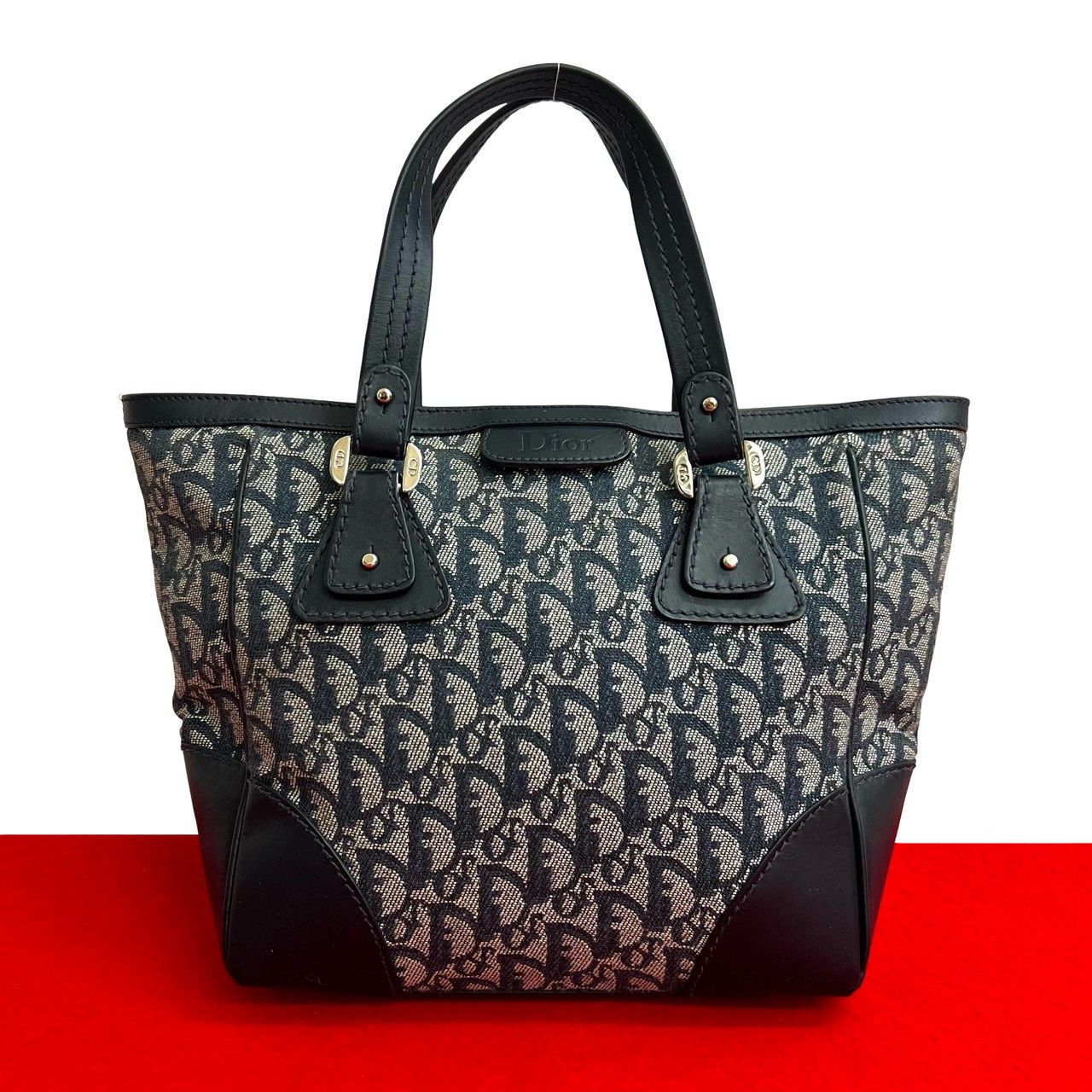 Dior Dior Christian Dior Trotter Canvas Leather Handbag Textile Tote Bag DUTY FREE for USA Size ONE SIZE - 1 Thumbnail