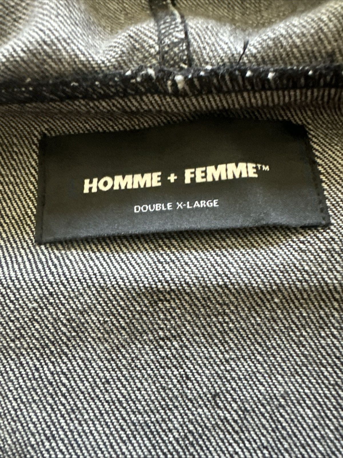 Homme + Femme La Homme + Femme Men’s Long Hoodie Zip – Black Denim Size XXL Size US XXL / EU 58 / 5 - 8 Thumbnail