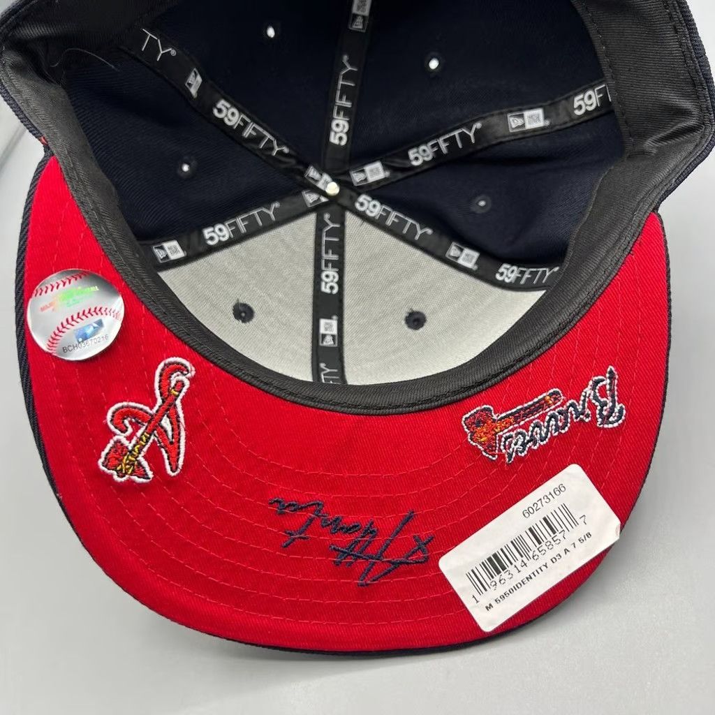 New Era Atlanta Braves Hat Men 7 5/8 Identity 59Fifty New Era Fitted Size ONE SIZE - 2 Thumbnail