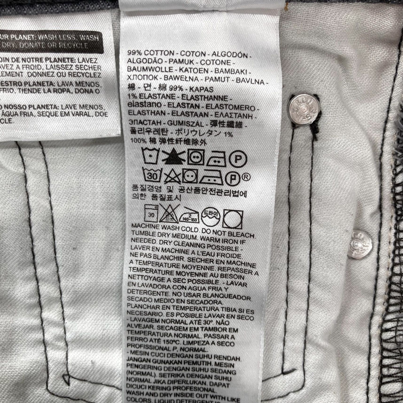 Levi's Levi's 514 Jeans Mens 33x32 Gray Regular Straight Denim 5-Pocket Stretch 99% Cotton Elastane Regular Fit N/A Vintage No Mens Size US 33 - 5 Thumbnail